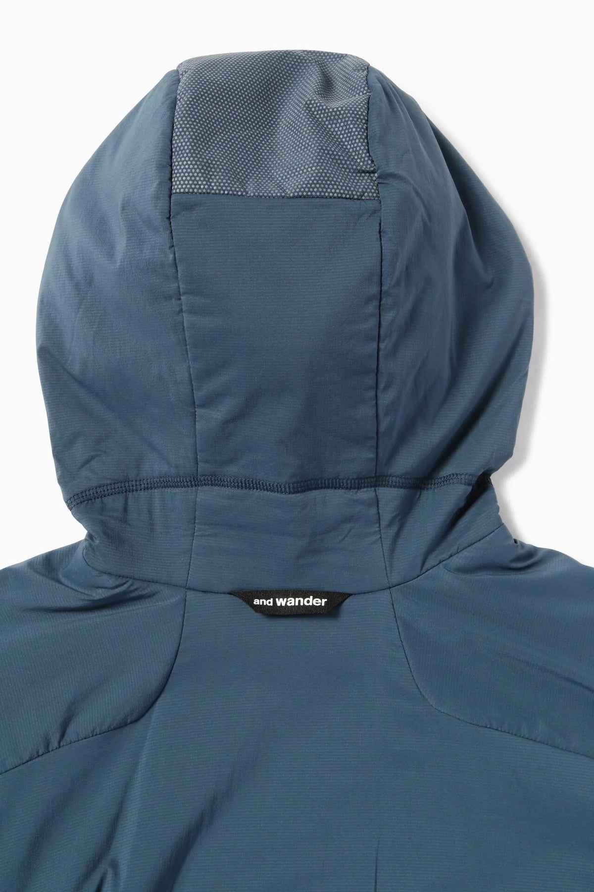 And Wander Alpha AIR Hoodie Black Dark Blue