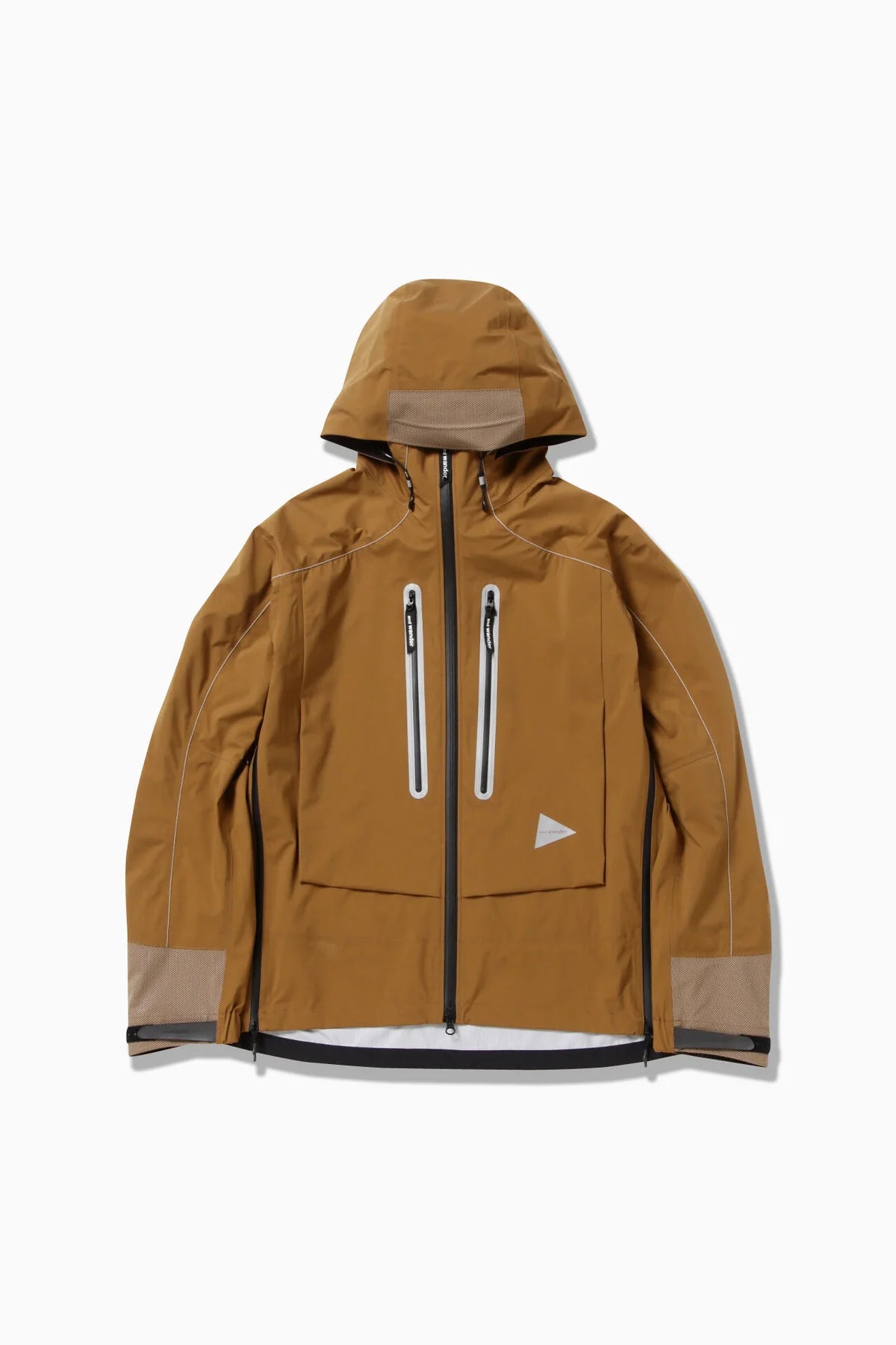 And Wander Pertex Shield Rain Jacket Brown