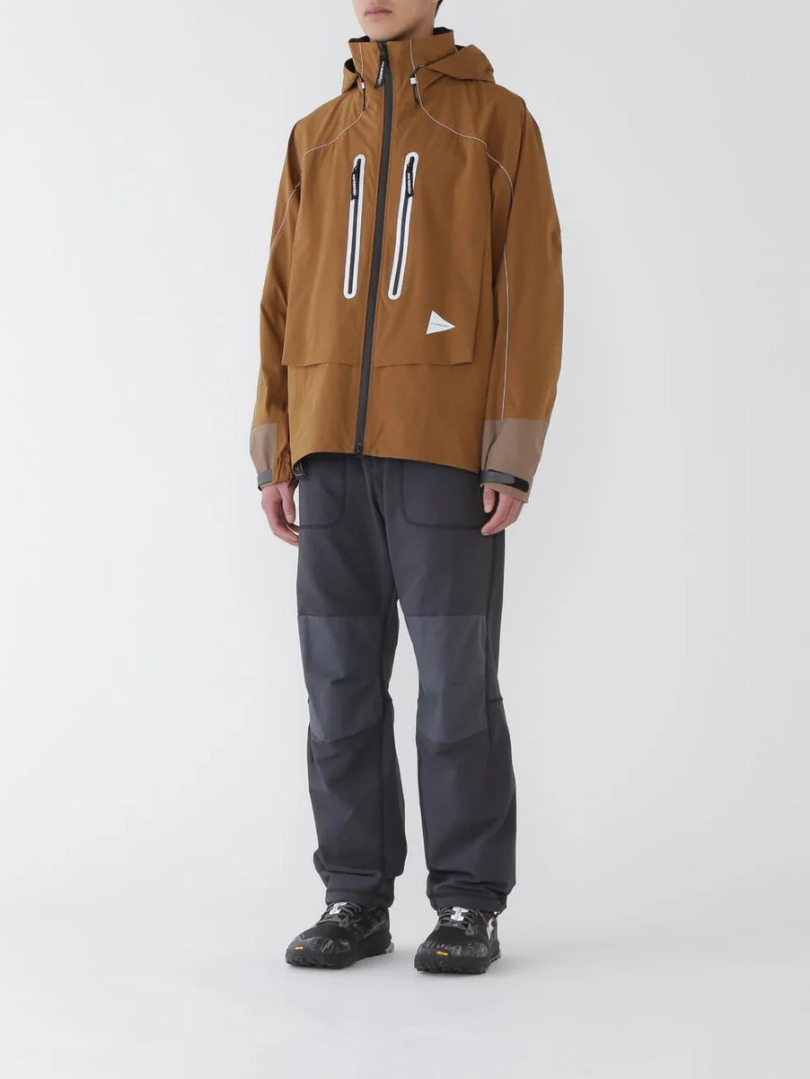 And Wander Pertex Shield Rain Jacket Brown