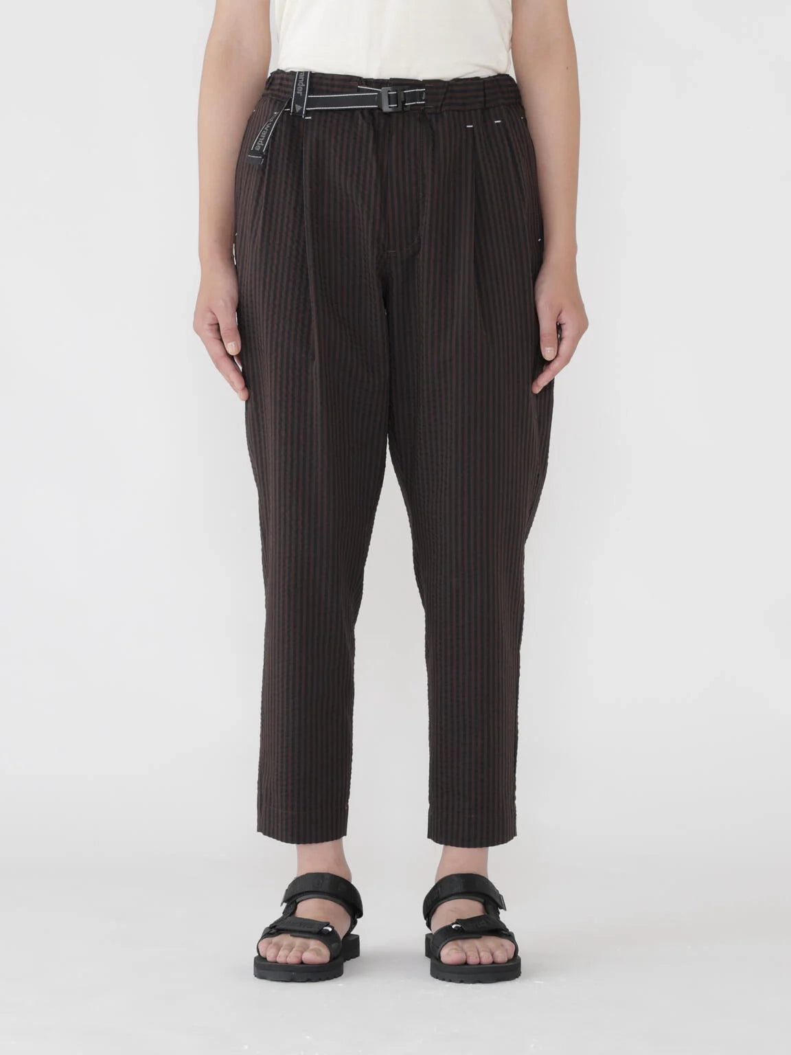 And Wander Dry Soft Seersucker Pants Brown
