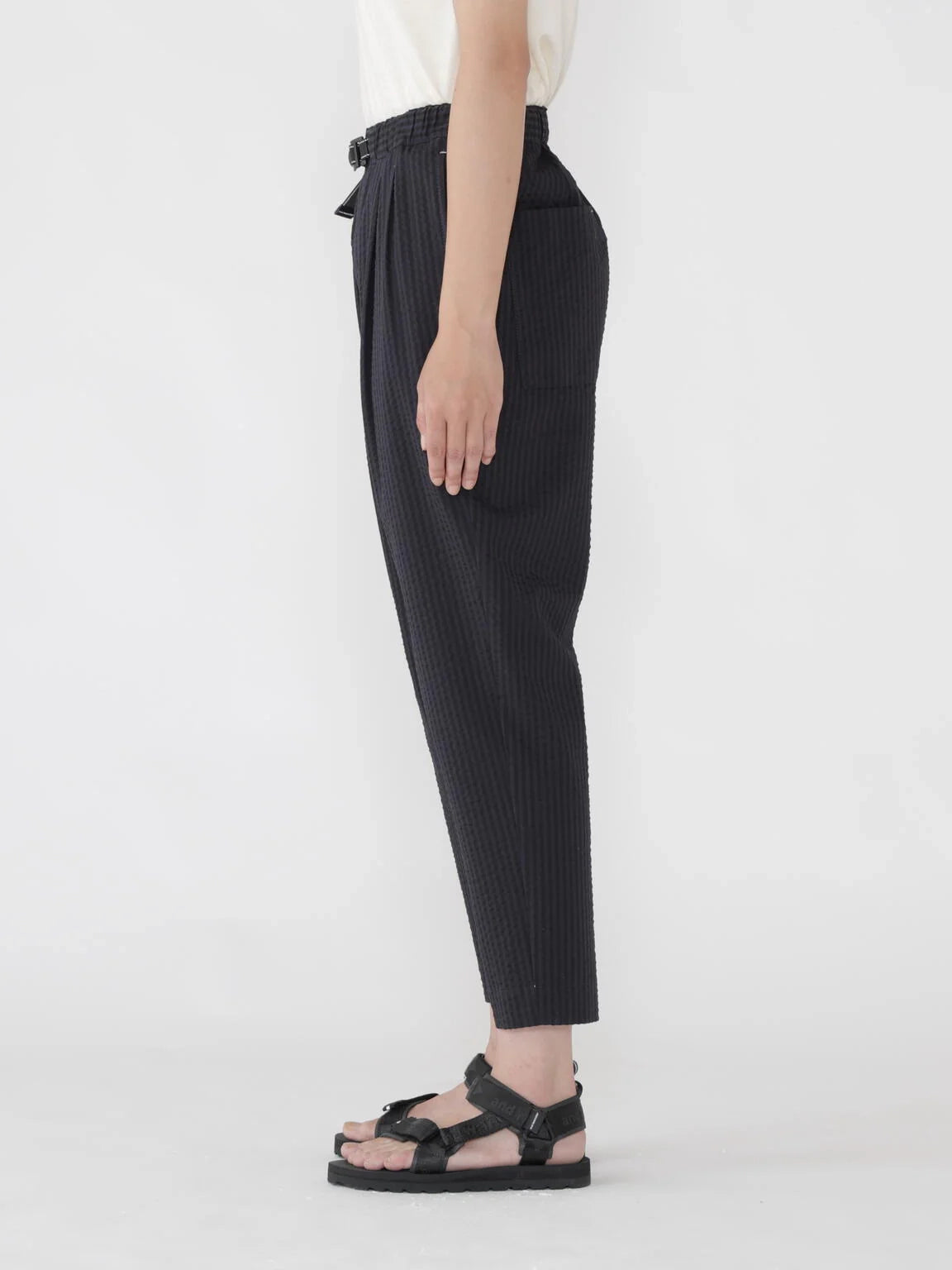 And Wander Dry Soft Seersucker Pants Navy