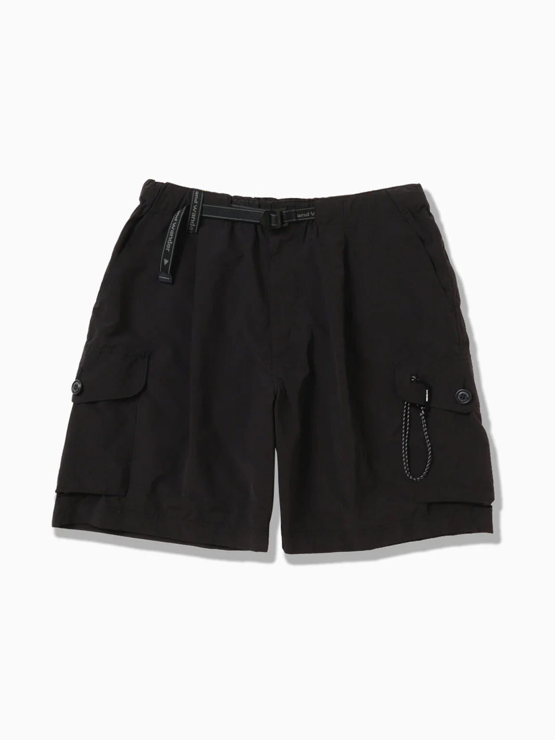 And Wander Oversized Cargo Short Pants Black