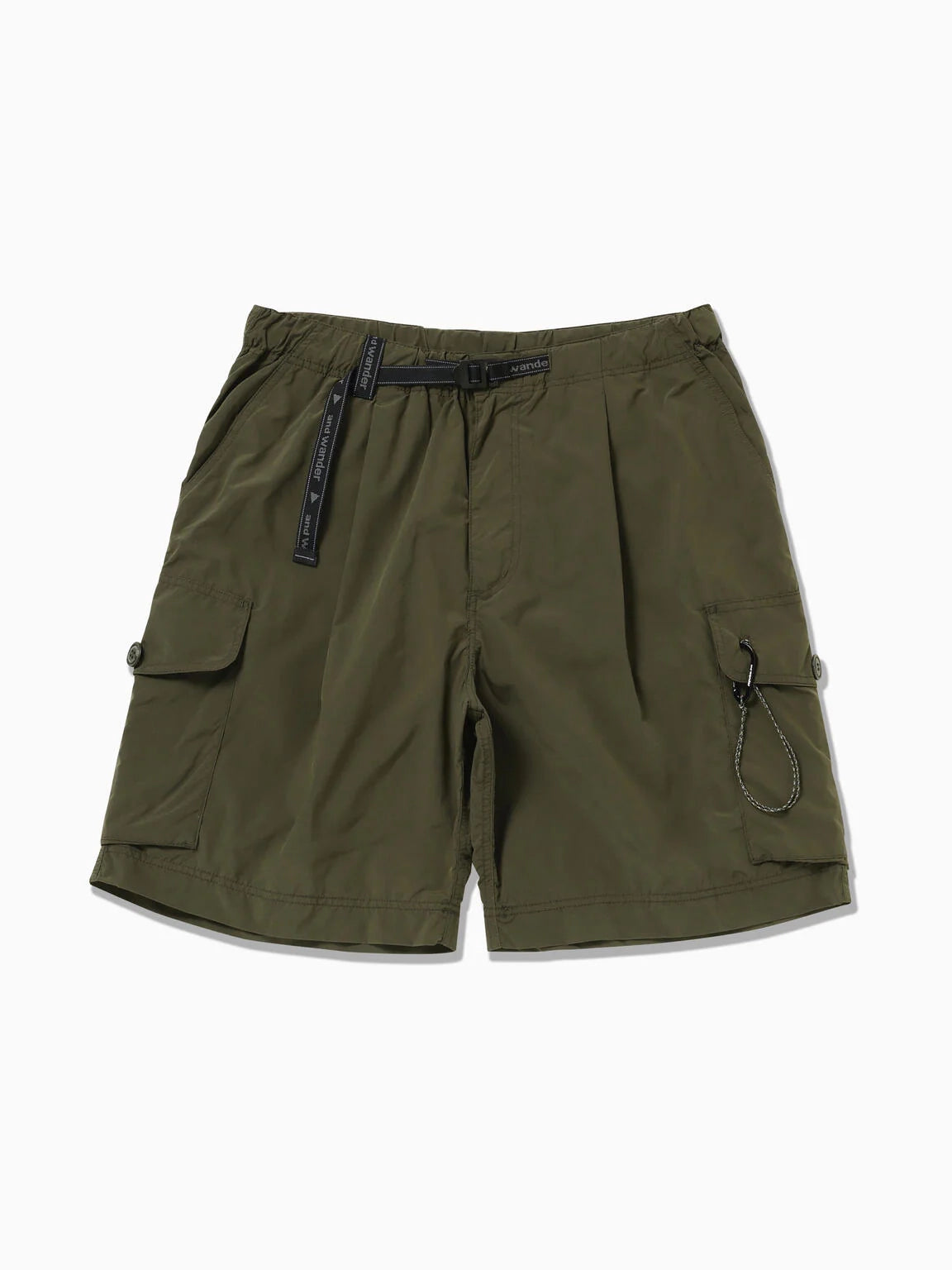 And Wander Oversized Cargo Short Pants Khaki