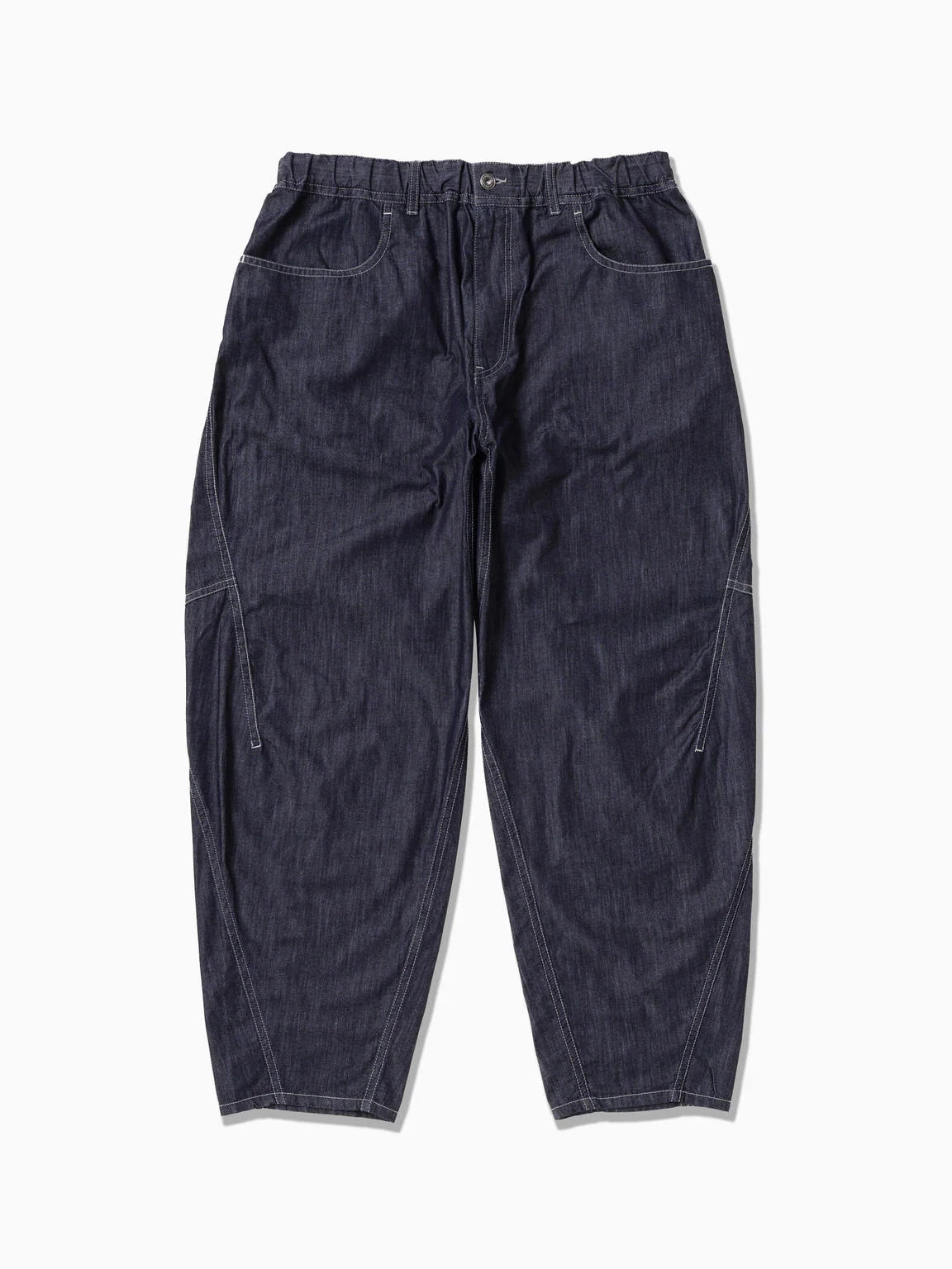 And Wander Drain Easy Denim Wide Pants Navy