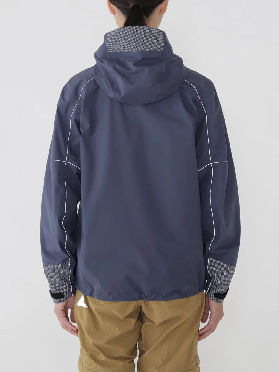And Wander PERTEX SHIELD Rain Jacket D. Blue