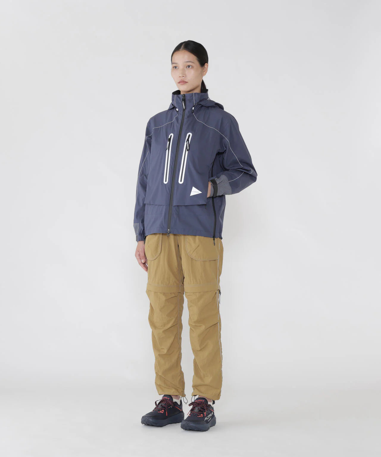 And Wander PERTEX SHIELD Rain Jacket D. Blue