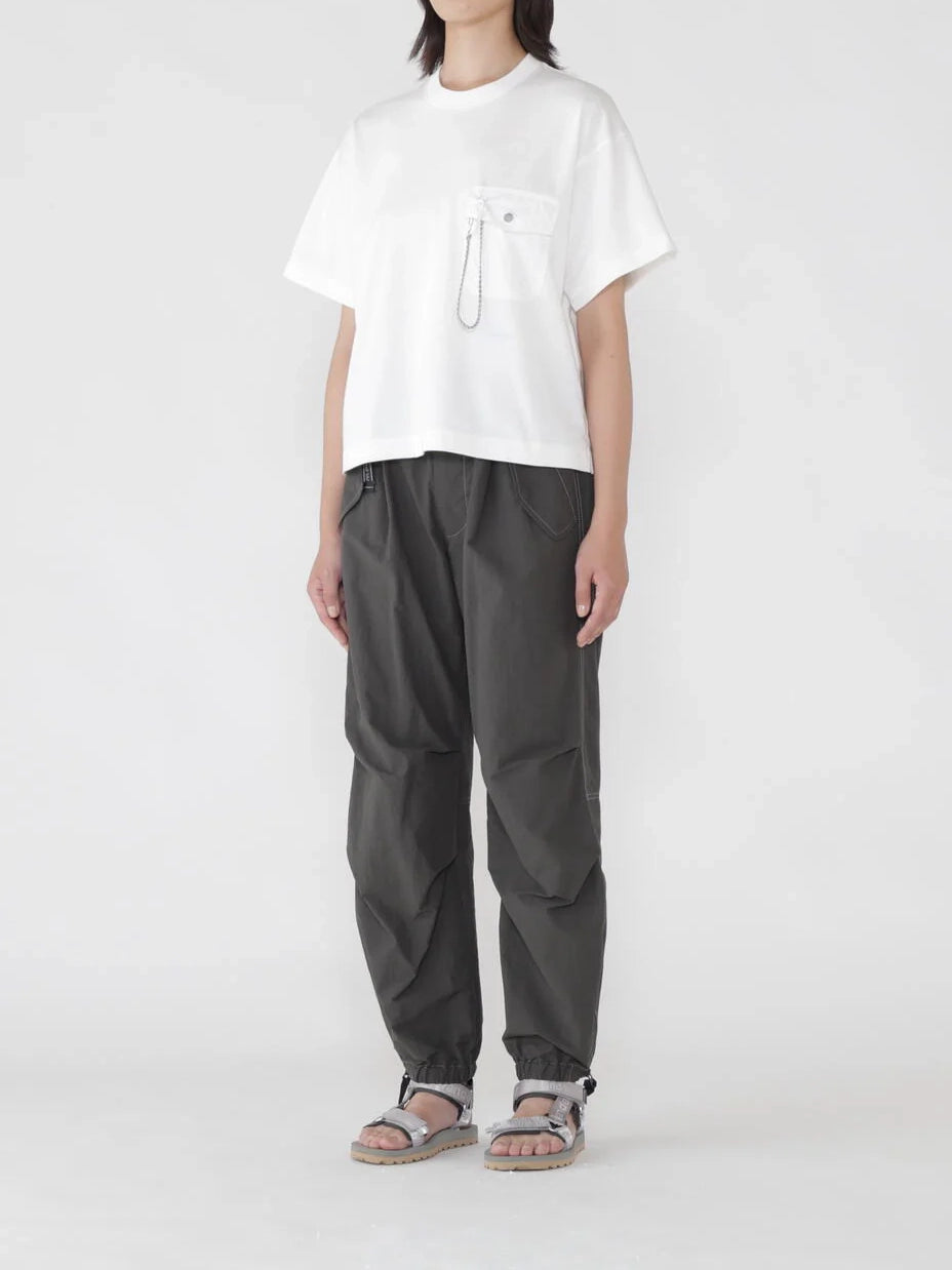 And Wander Pocket T Off White