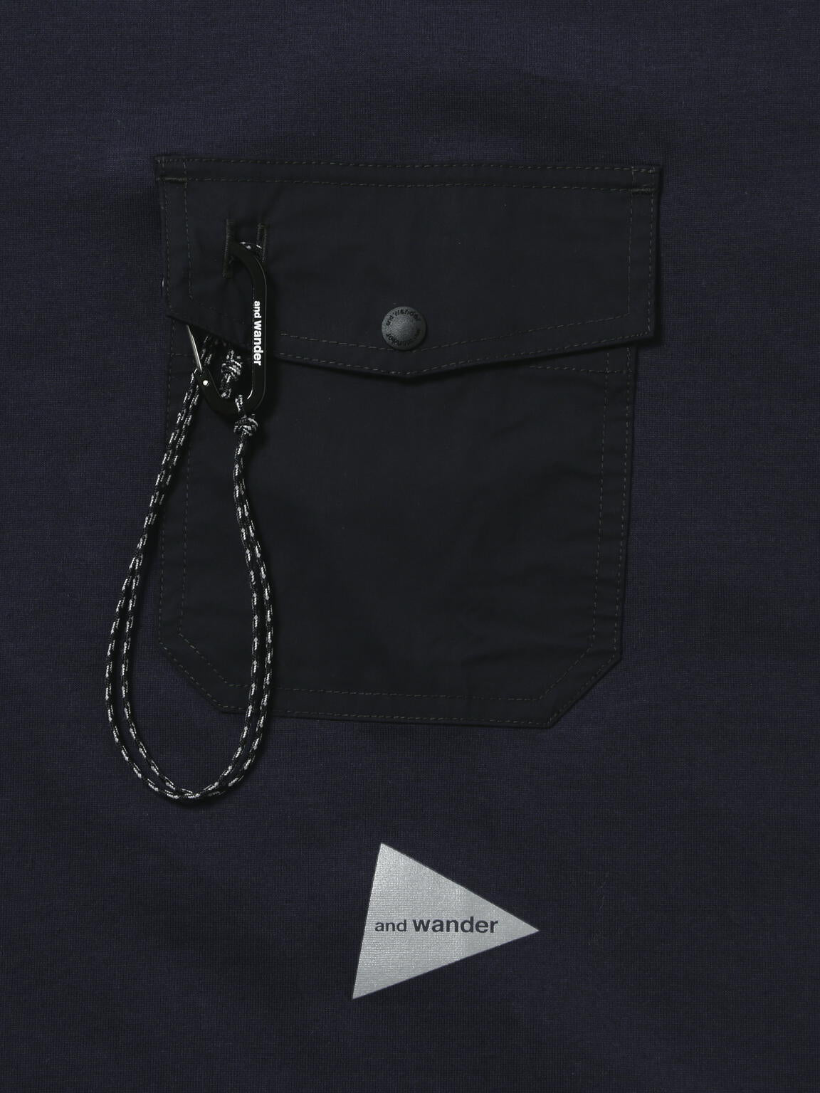 And Wander Pocket T Navy