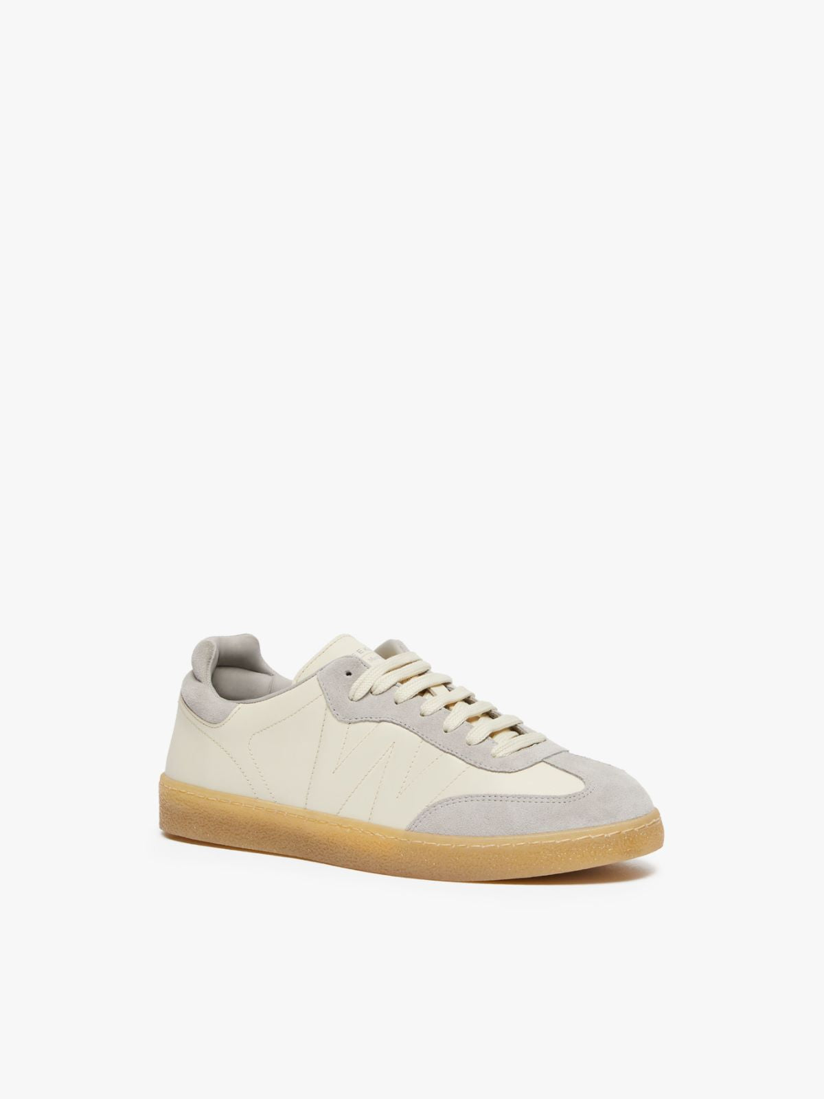 Max Mara Pacobicolor Suede Sneaker Ivory/Grey