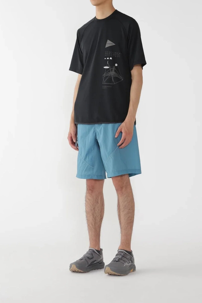 And Wander Dry Jersey SS Print T Black