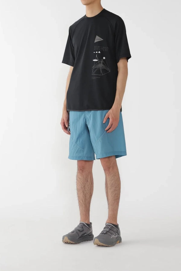 And Wander Dry Jersey SS Print T Black