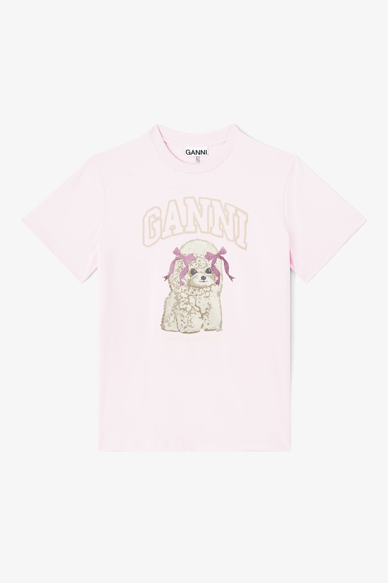 Ganni Pink Poodle T-shirt Chalk Pink