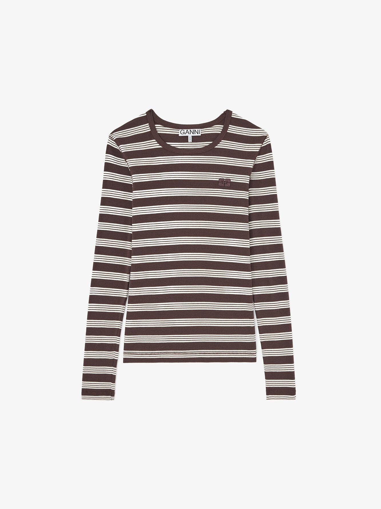 Ganni Long-sleeve Top in Stripe Mole