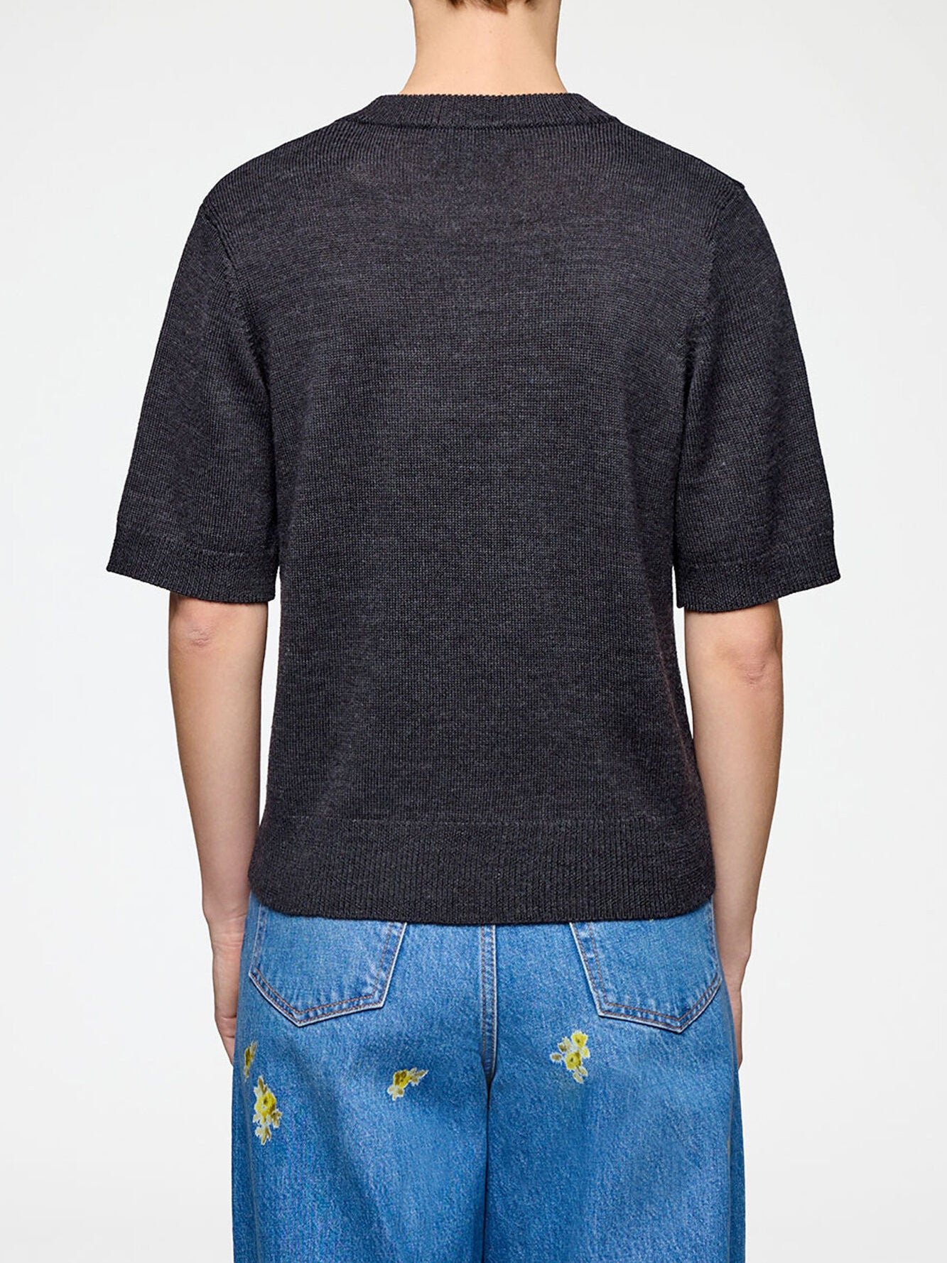 Ganni Tee in Merino Phantom