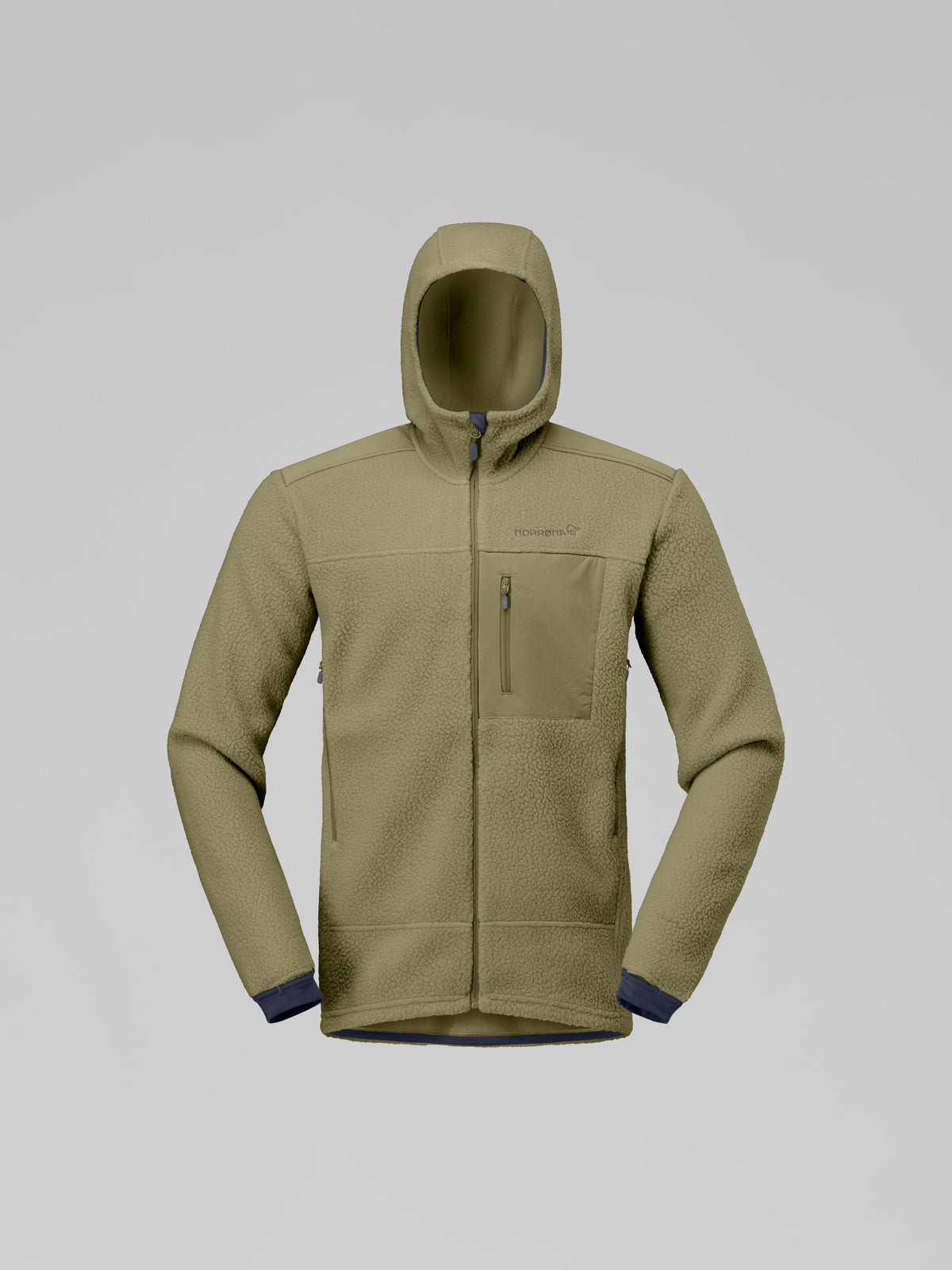 Norrona Men's Trollveggen Warm3 Zip Hood Deep Lichen Green