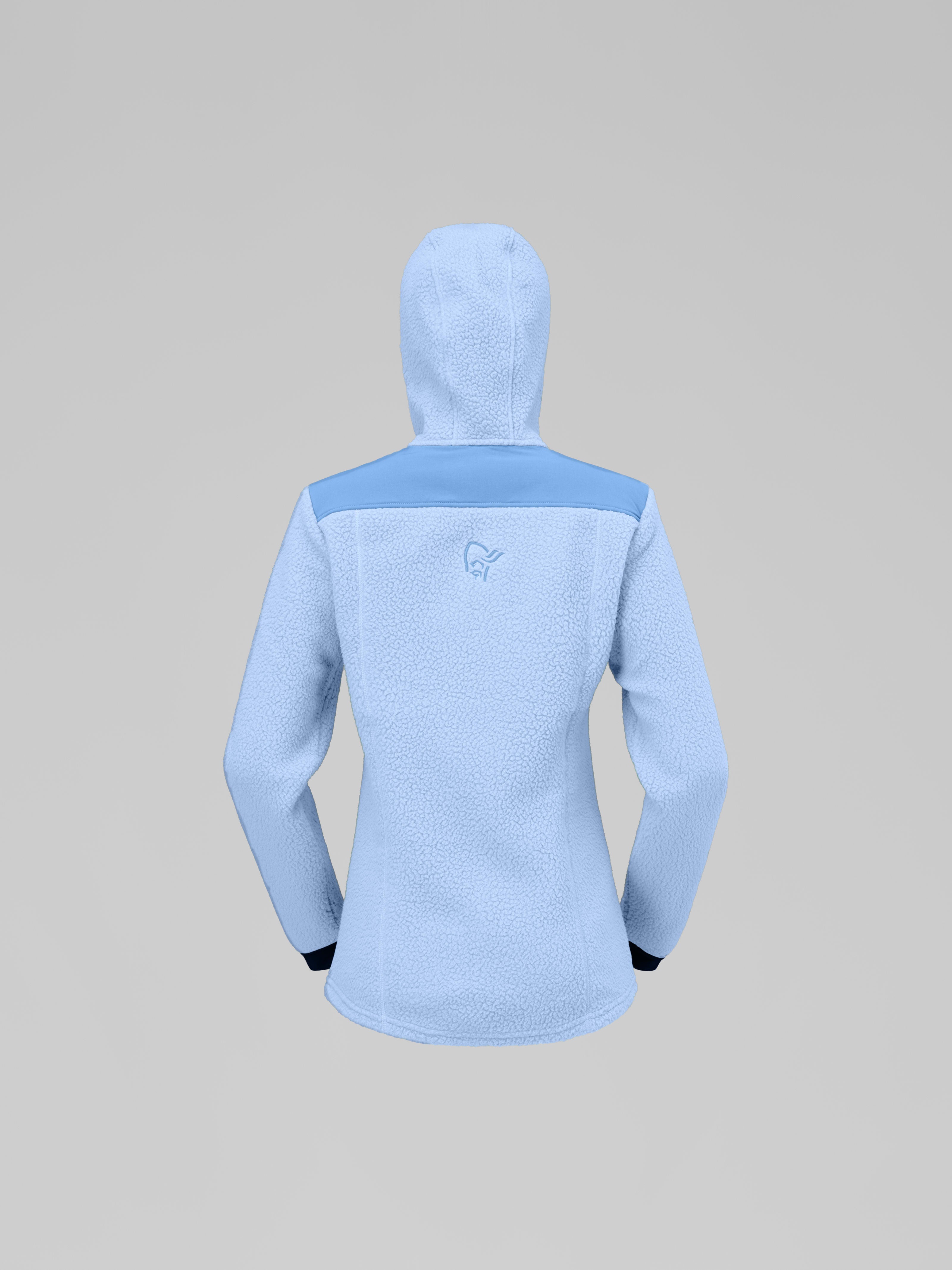 Norrona Women's trollveggen warm3 Zip Hood Cashmere Blue/Allure