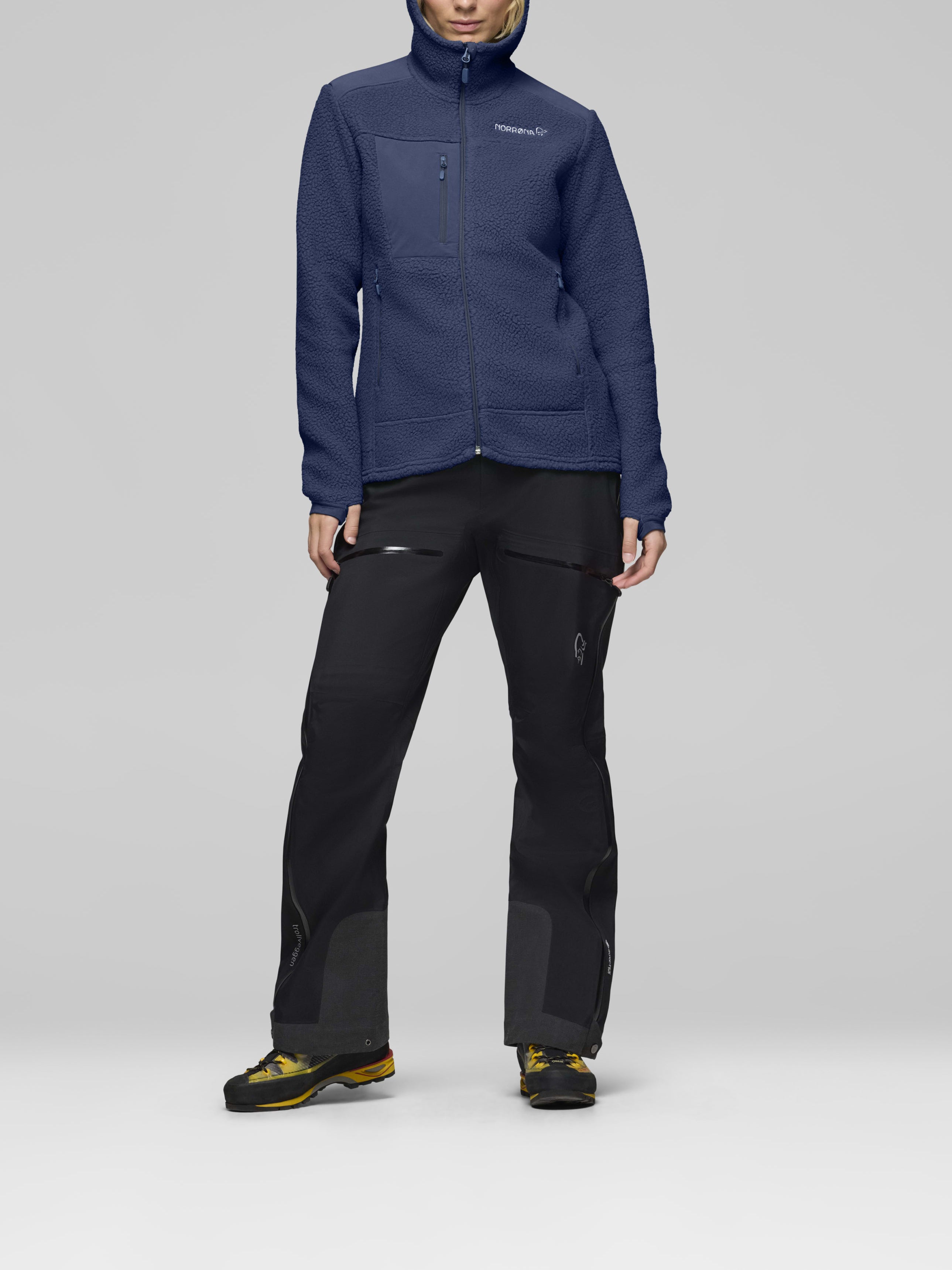 Norrona Women's trollveggen warm3 Zip Hood Indigo Night