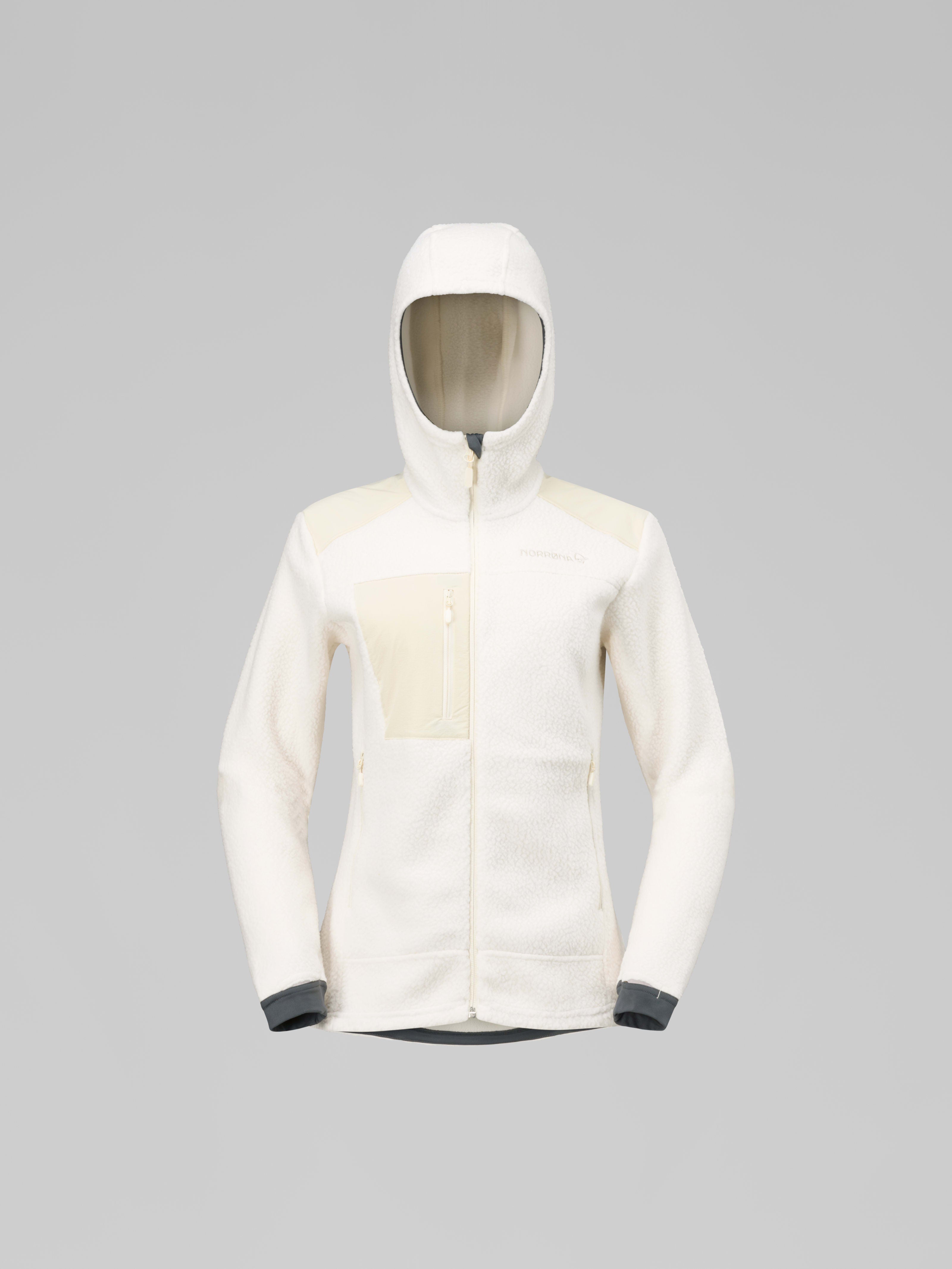 Norrona Women's Trollveggen Warm3 Zip Hood Whisper White