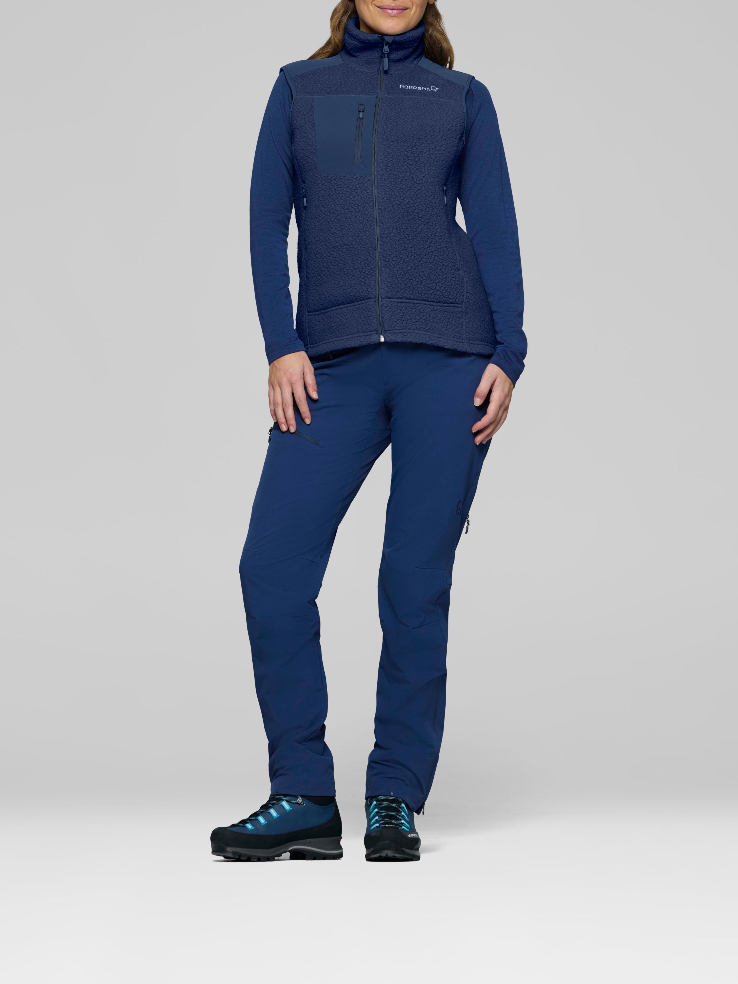 Norrona Women's trollveggen warm3 Vest Indigo Night