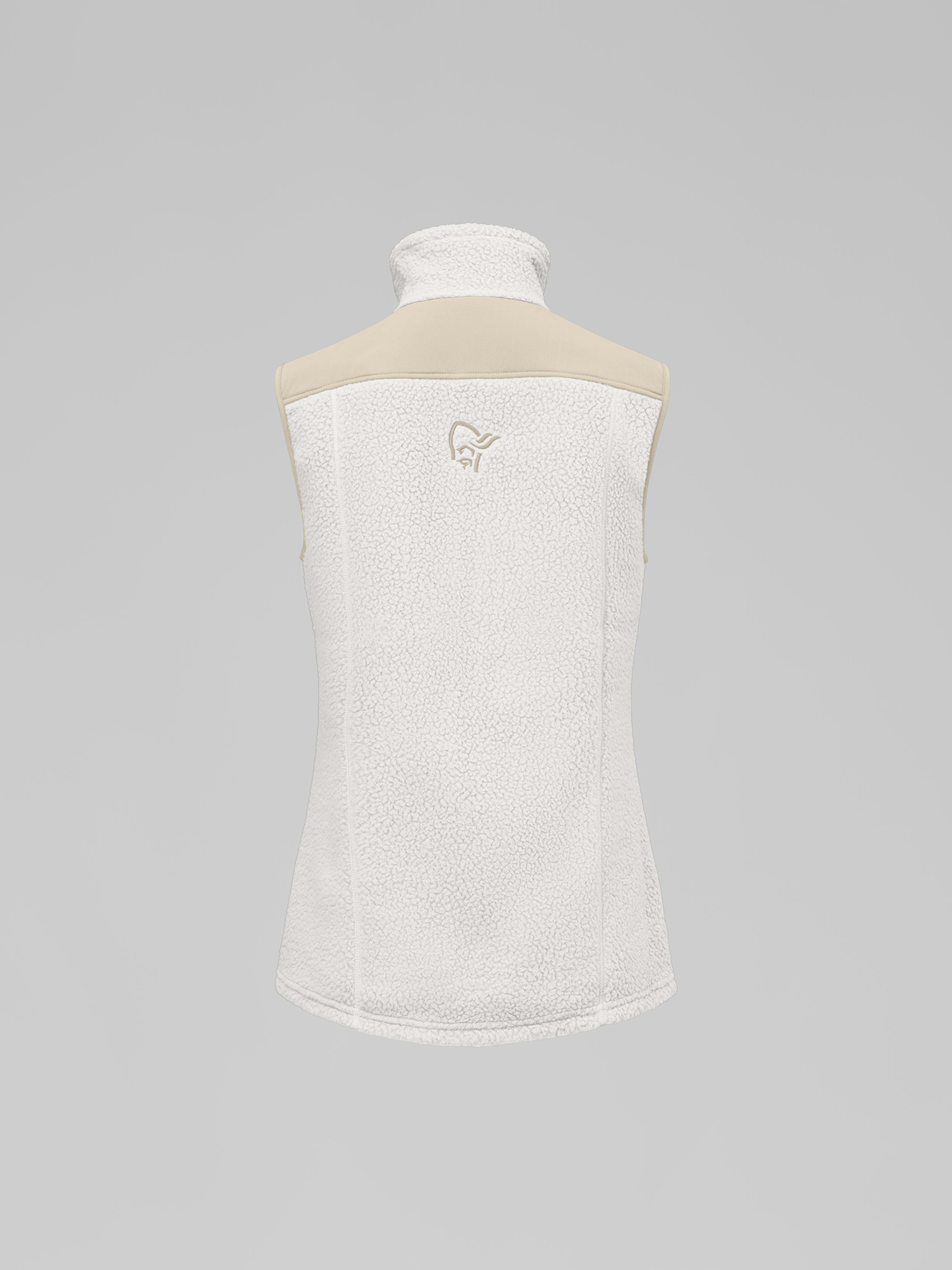 Norrona Women's trollveggen warm3 Vest Whisper White/Oatmeal