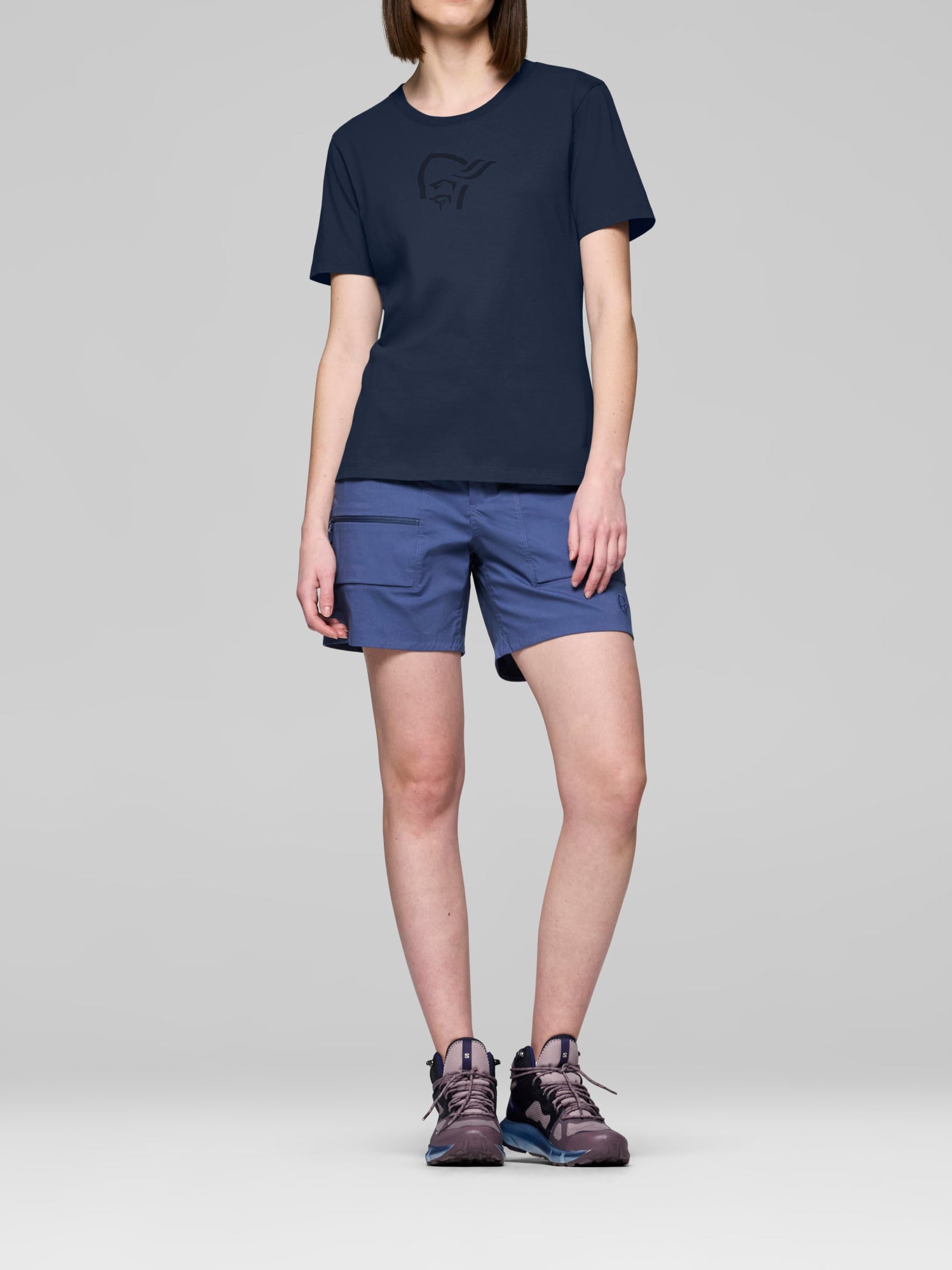 Norrona Femund /29 Cotton Viking Patch T-shirt Women Indigo Night/Sky Captain