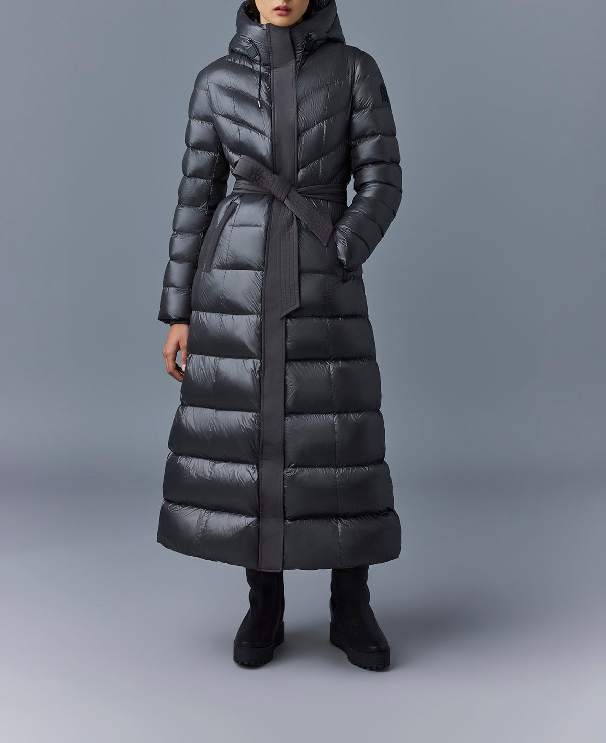 Mackage Calina Light Down Maxi Coat Carbon