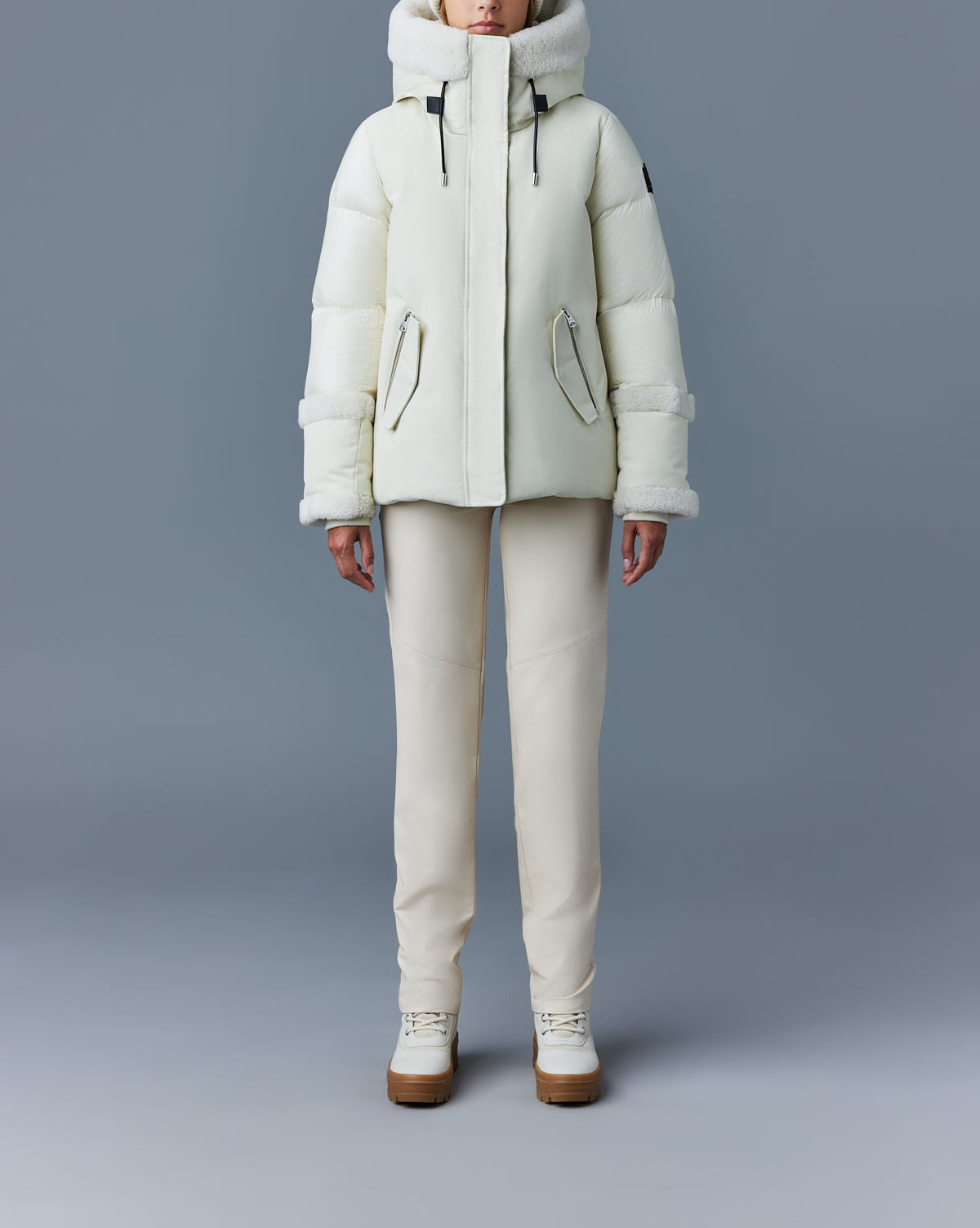 Mackage Cyrah Arctic Twill Down Jacket Cream