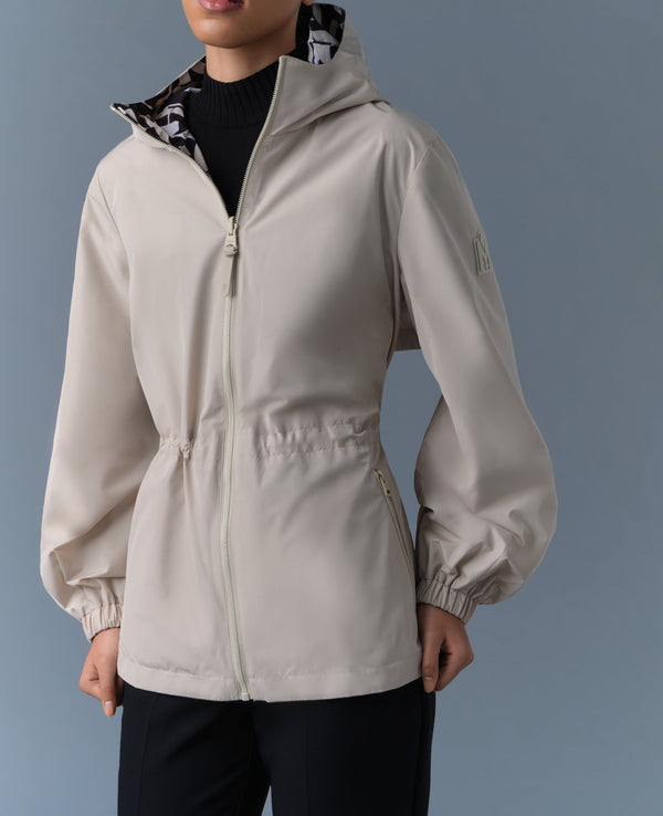 Delia Reversible Abstract Geometric Jacket with Hood