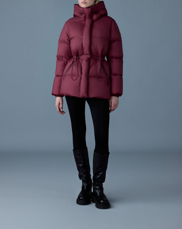 Mackage Freya-SW Softwash Crinkle Down Jacket Garnet