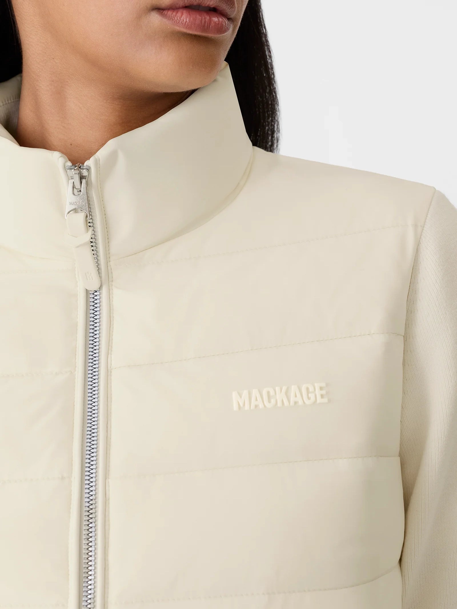 Mackage Gretel Hybrid Down Jacket Cream