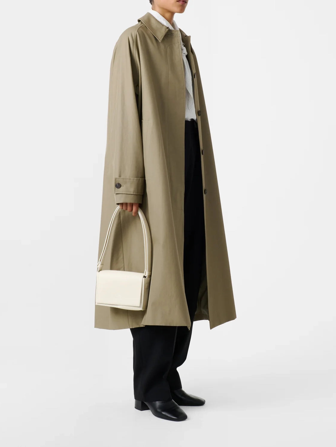 Studio Nicolson Holin Coated Cotton Coat Dark Dusk