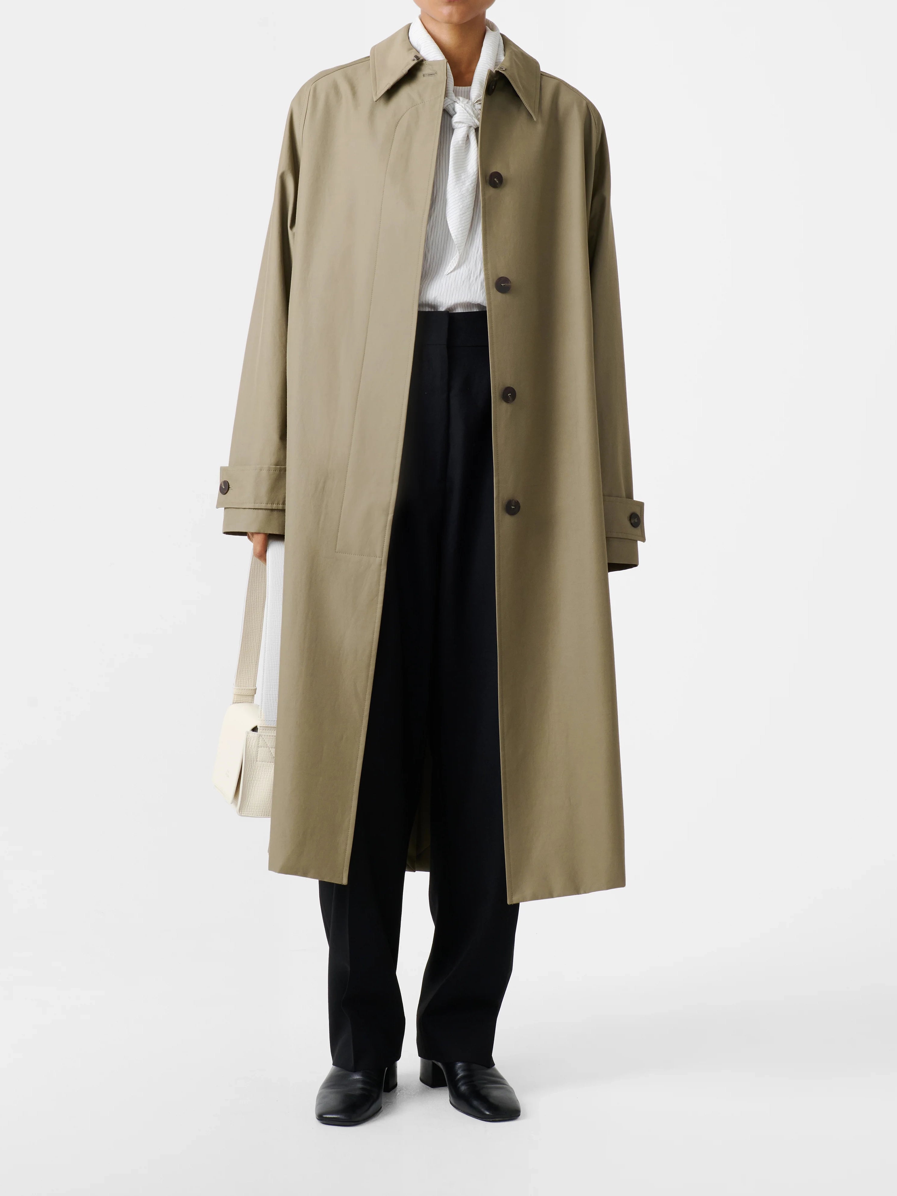 Studio Nicolson Holin Coated Cotton Coat Dark Dusk