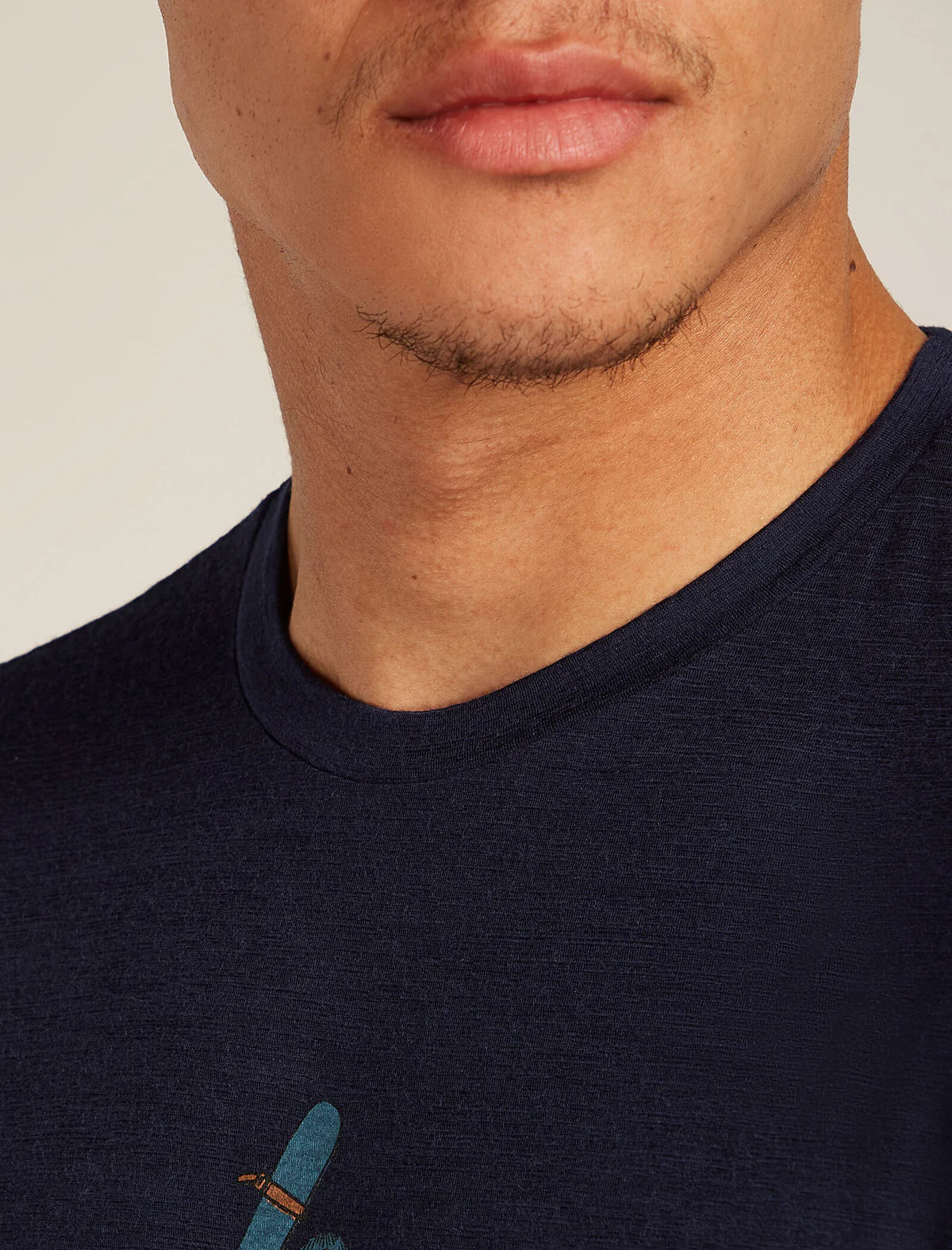 Icebreaker Men's Merino 150 Tech Lite Short Sleeve T-Shirt Bear Tour Midnight Navy