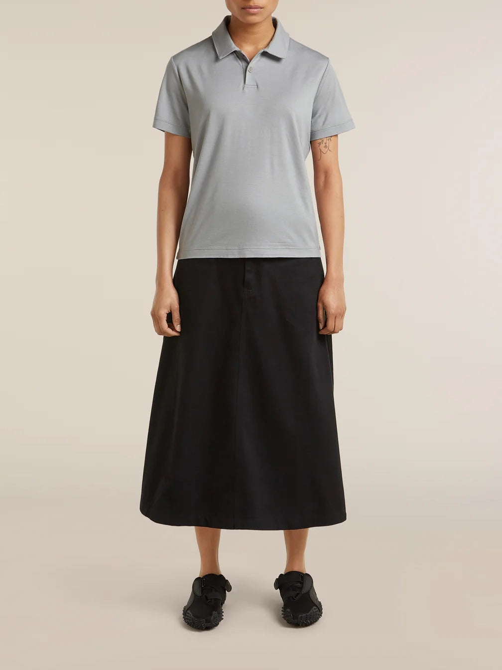 Icebreaker Women's 15.5 MerinoFine™ Short Sleeve Polo Proto Grey