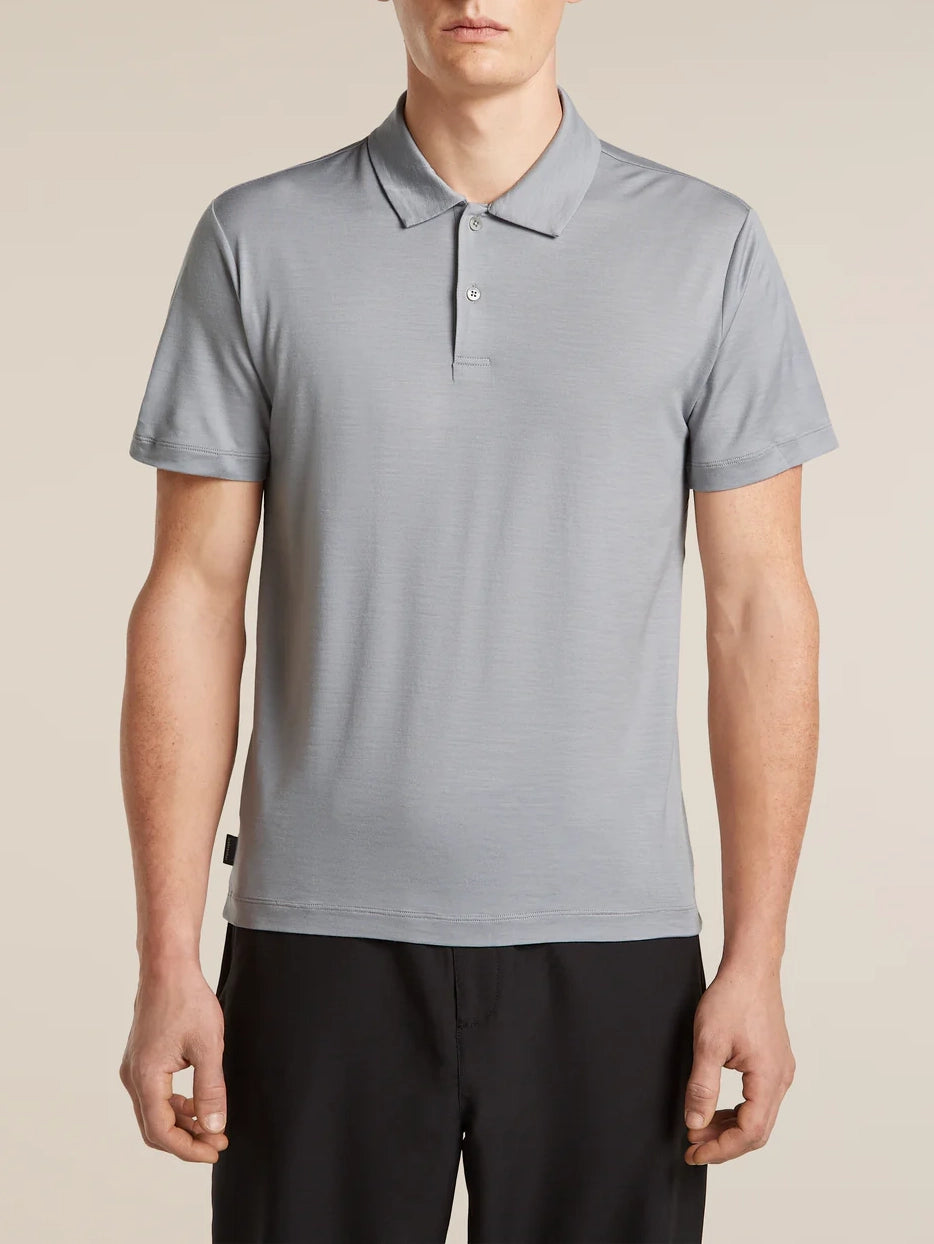 Icebreaker Men's 15.5 MerinoFine™ Short Sleeve Polo Proto Grey