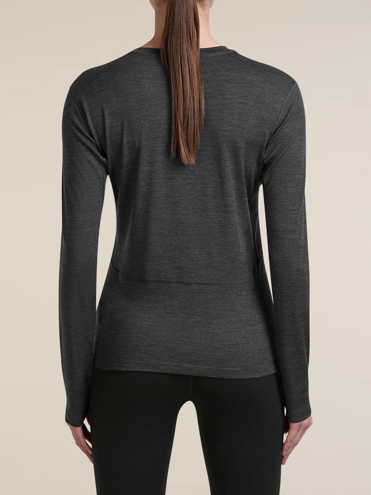 Icebreaker Women's 200 MerinoFine™ Ace Long Sleeve Thermal Crew Jet Heather