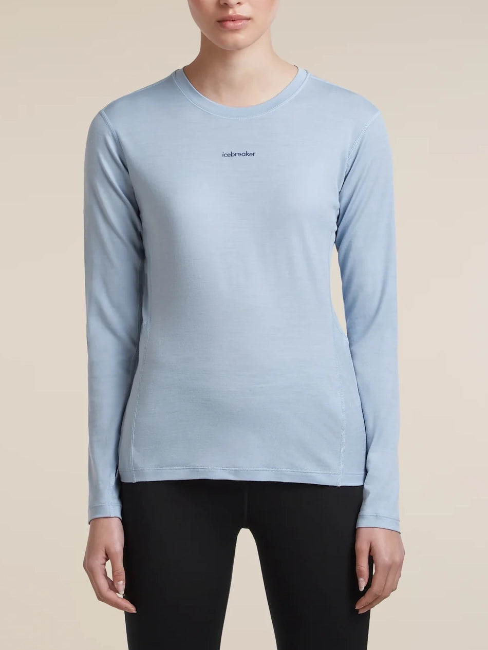 Icebreaker Women's 200 MerinoFine™ Ace Long Sleeve Thermal Crew Zinc Blue