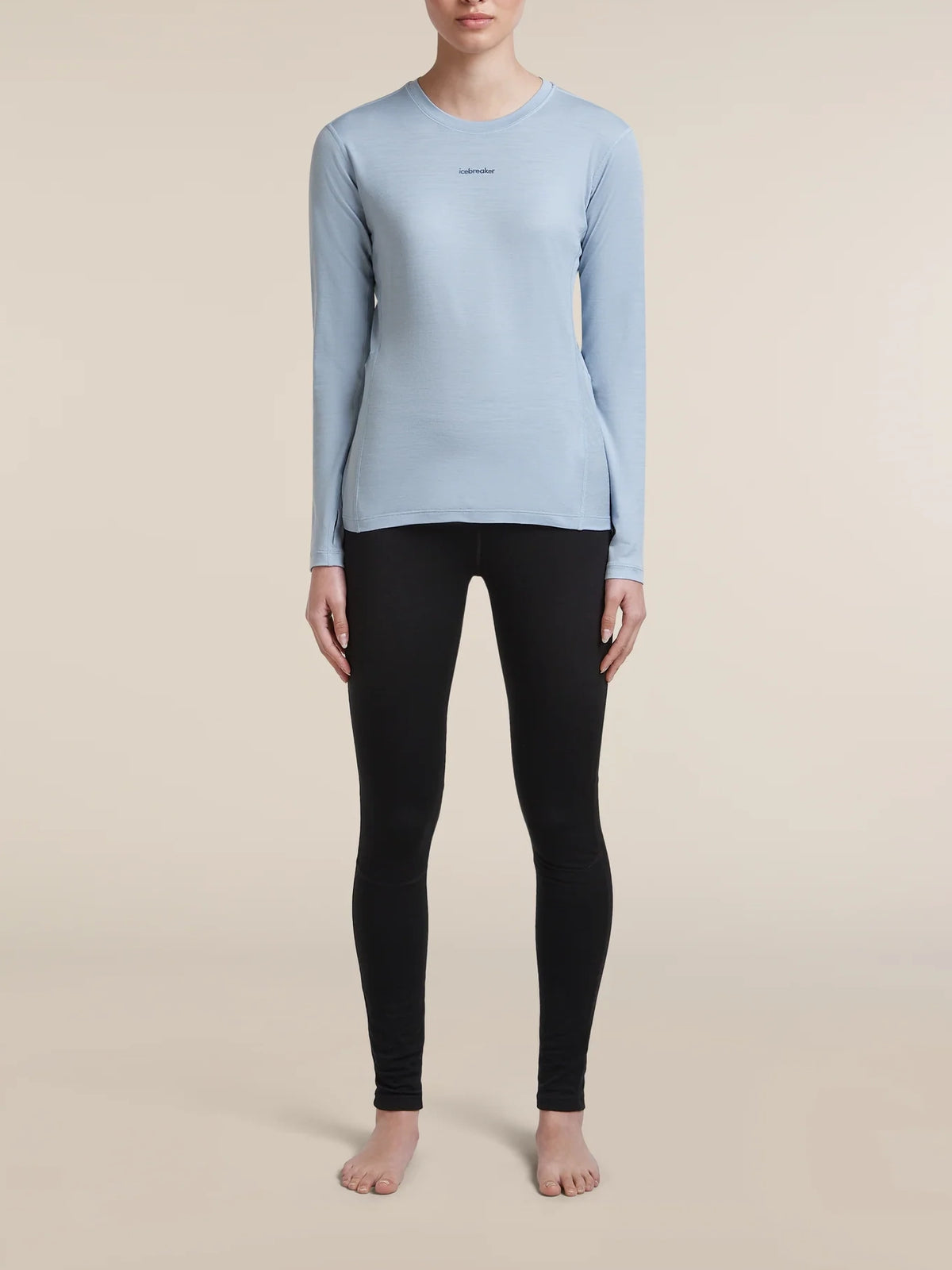 Icebreaker Women's 200 MerinoFine™ Ace Long Sleeve Thermal Crew Zinc Blue