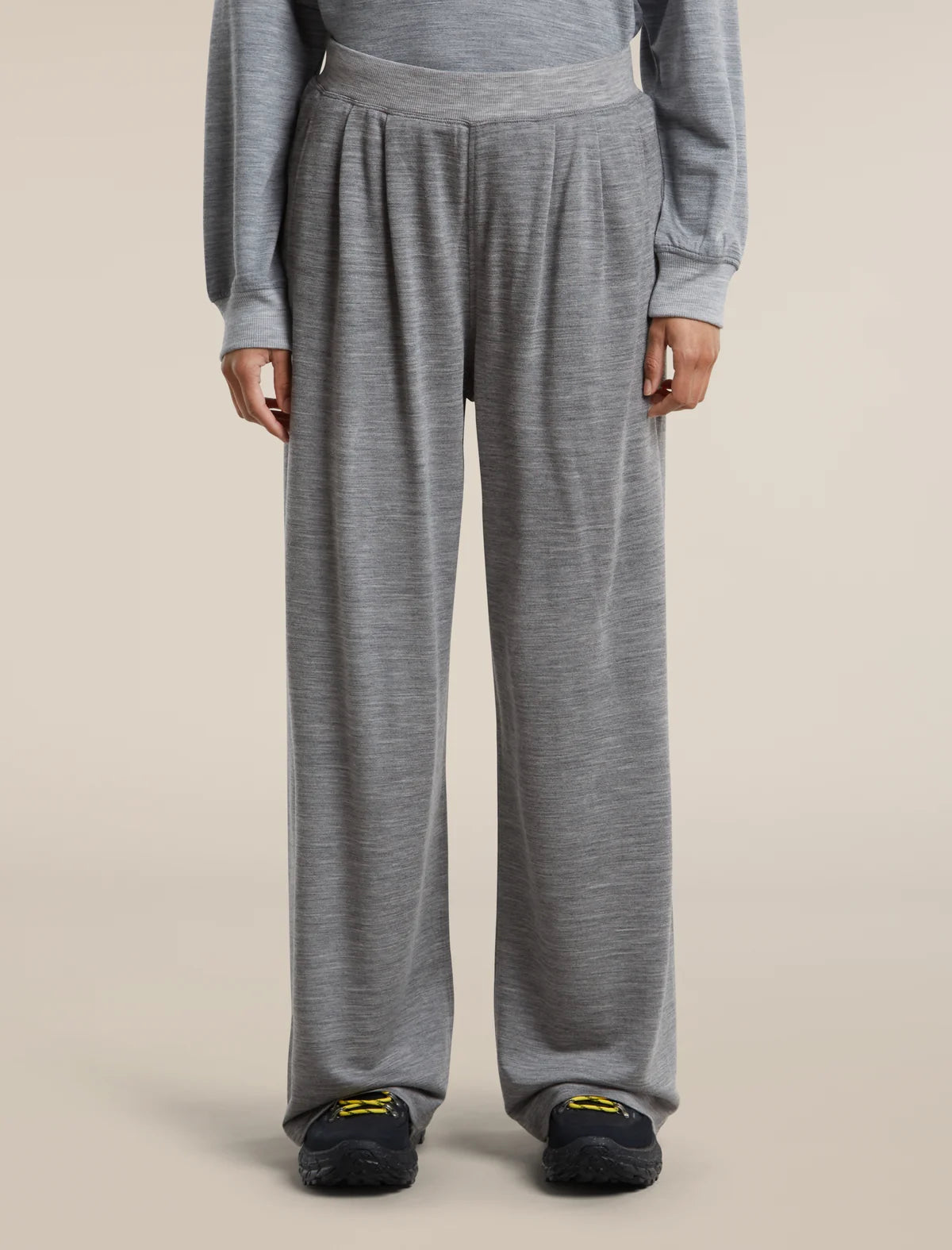 Icebreaker Women's Merino Blend 150 Drift Wide Leg Pants Metro Heather