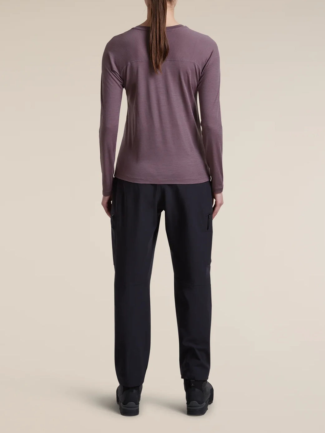 Icebreaker Women's 150 MerinoFine™ Ace Long Sleeve Tee Grey Plum