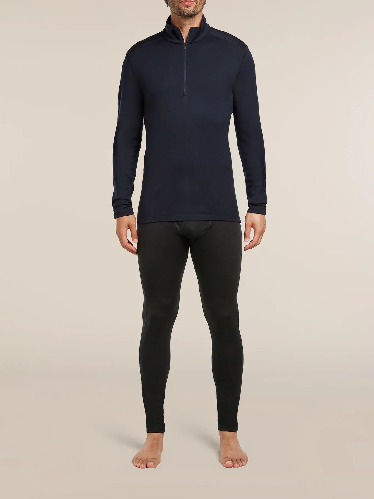 Icebreaker Men's Merino 260 Oasis Long Sleeve Thermal Half Zip Midnight Navy