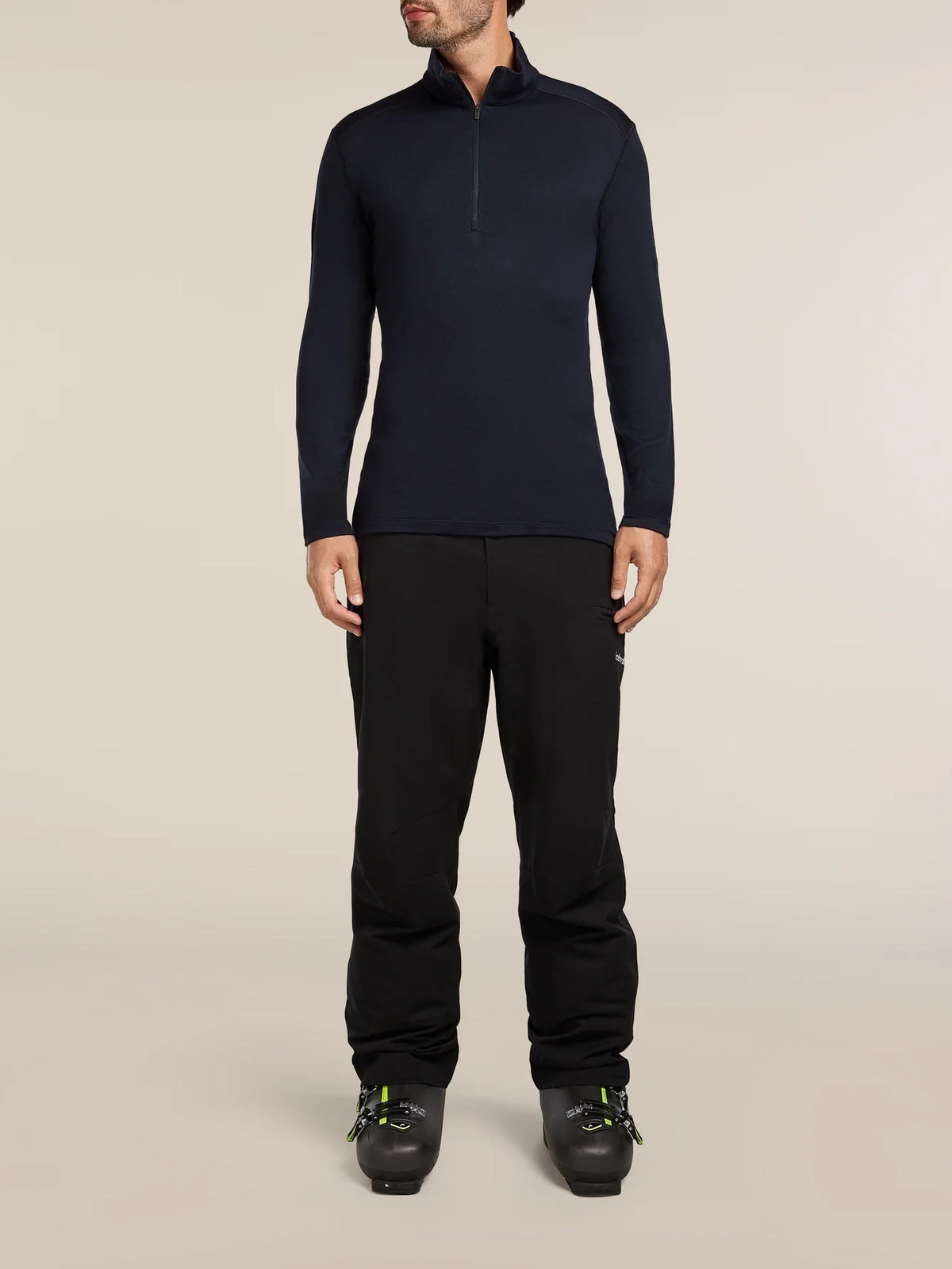 Icebreaker Men's Merino 260 Oasis Long Sleeve Thermal Half Zip Midnight Navy