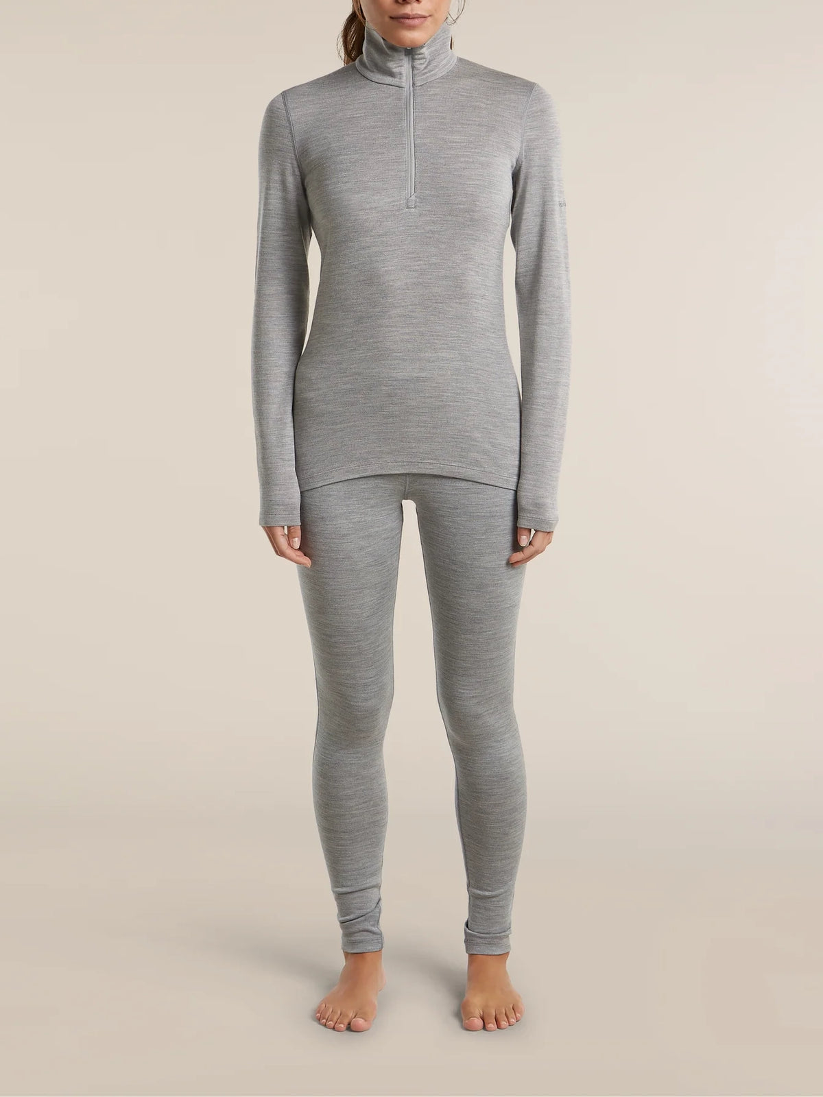 Icebreaker Women's Merino 260 Oasis Long Sleeve Half Zip Metro Heather