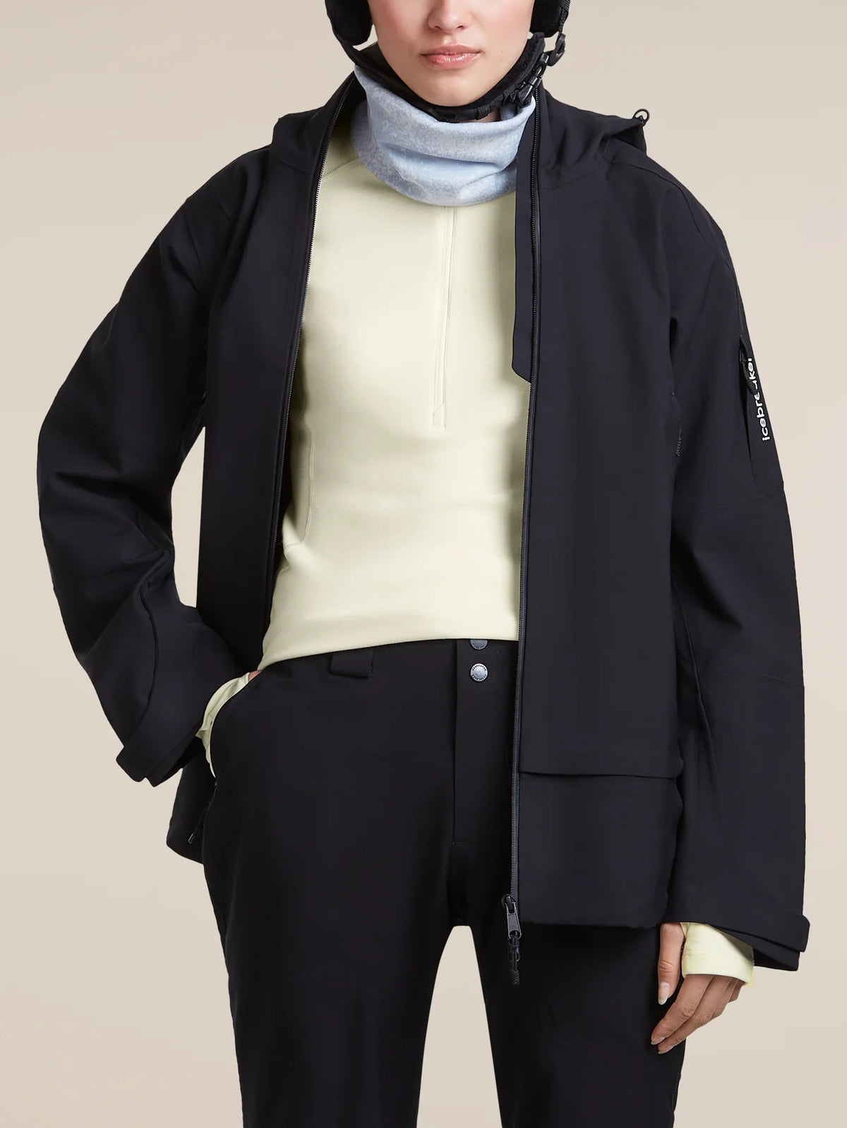 Icebreaker Women's 300 MerinoFine™ Polar Long Sleeve Half Zip Undyed