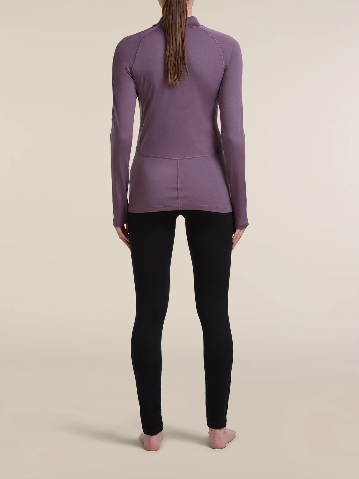 Icebreaker Women's 300 MerinoFine™ Polar Long Sleeve Half Zip Grey Plum