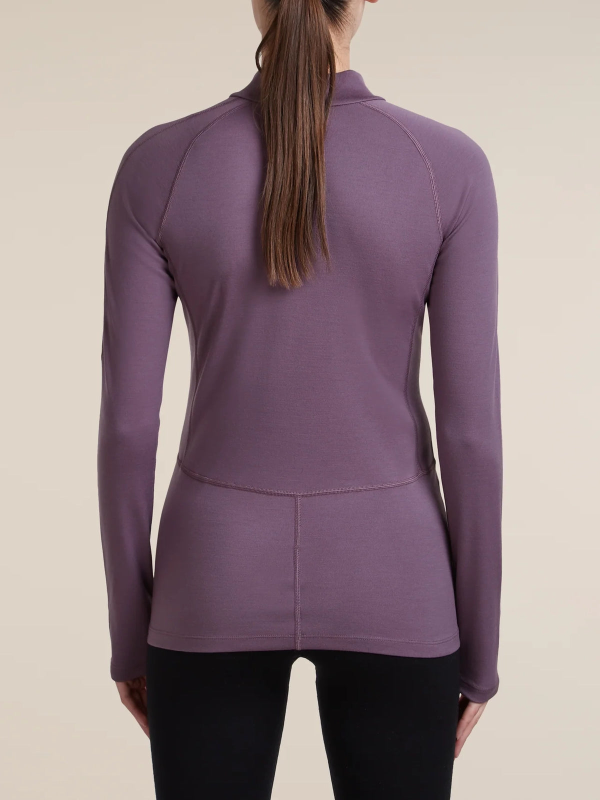 Icebreaker Women's 300 MerinoFine™ Polar Long Sleeve Half Zip Grey Plum