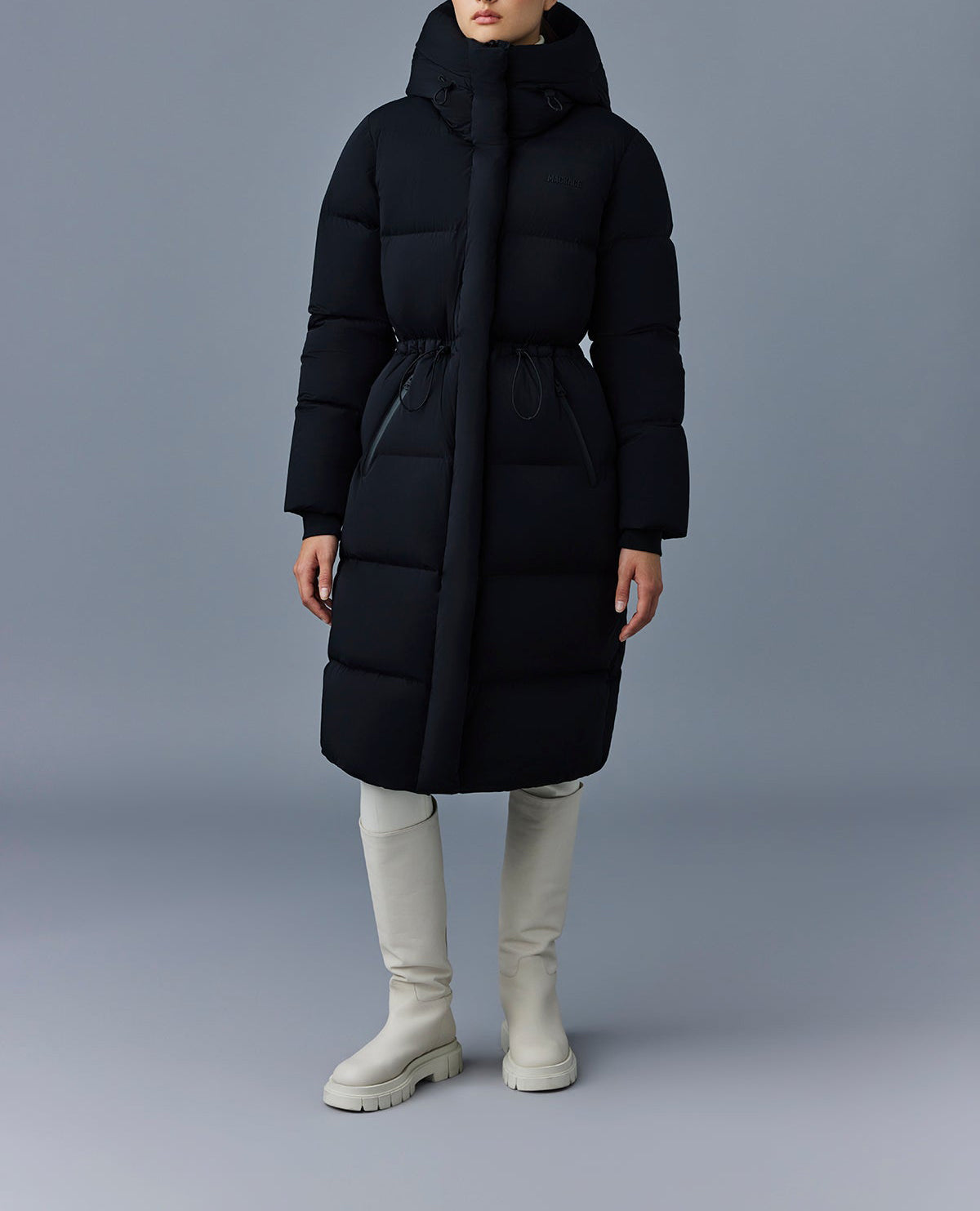 Mackage Ishani-City Long Down Quilted Coat Black