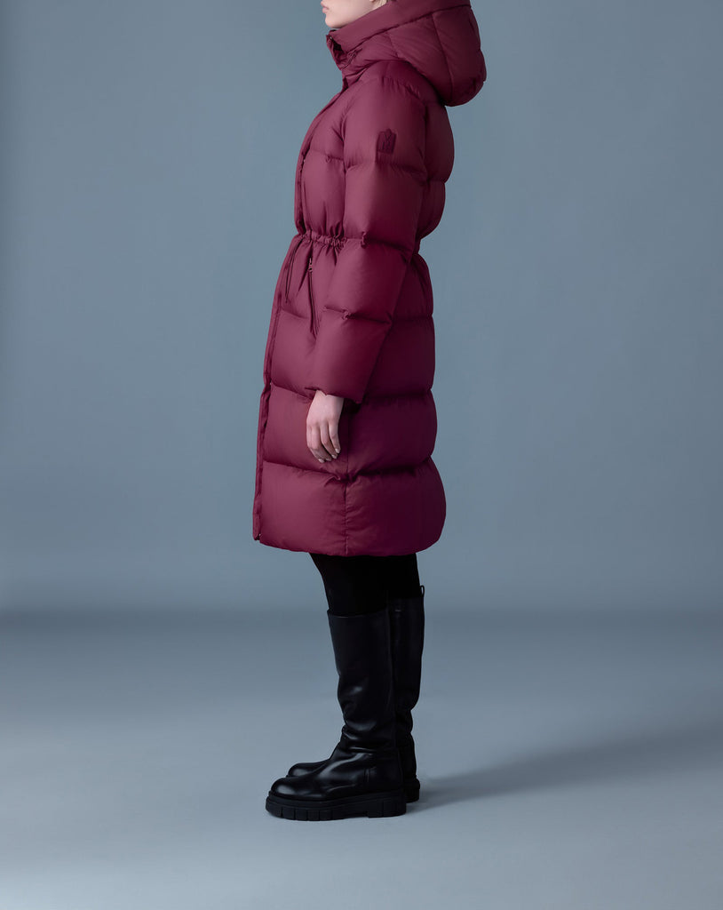 Mackage Ishani-SW Softwash Long Down Coat Garnet