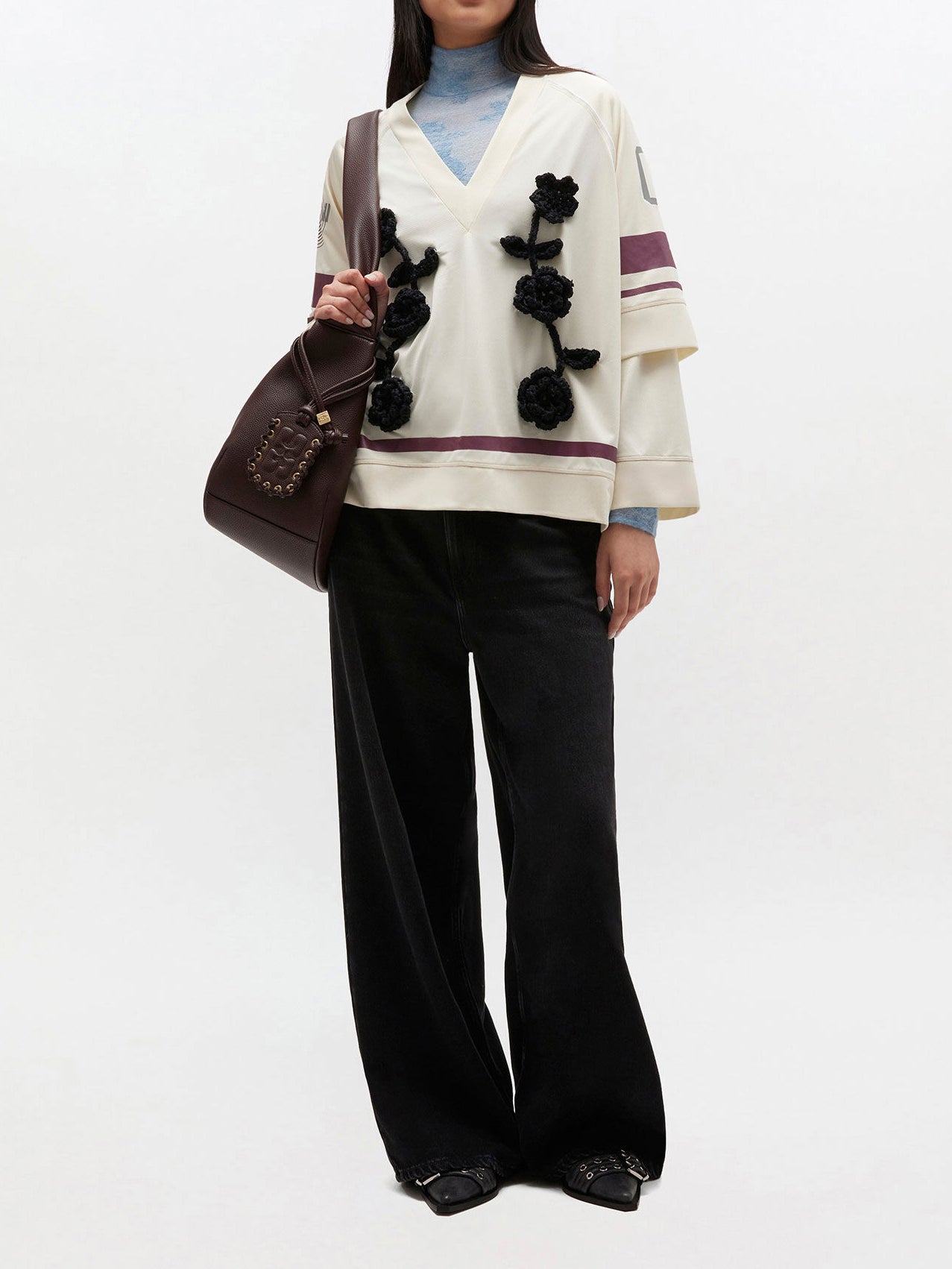 Ganni Black Washed Baggy Jeans Black Washed