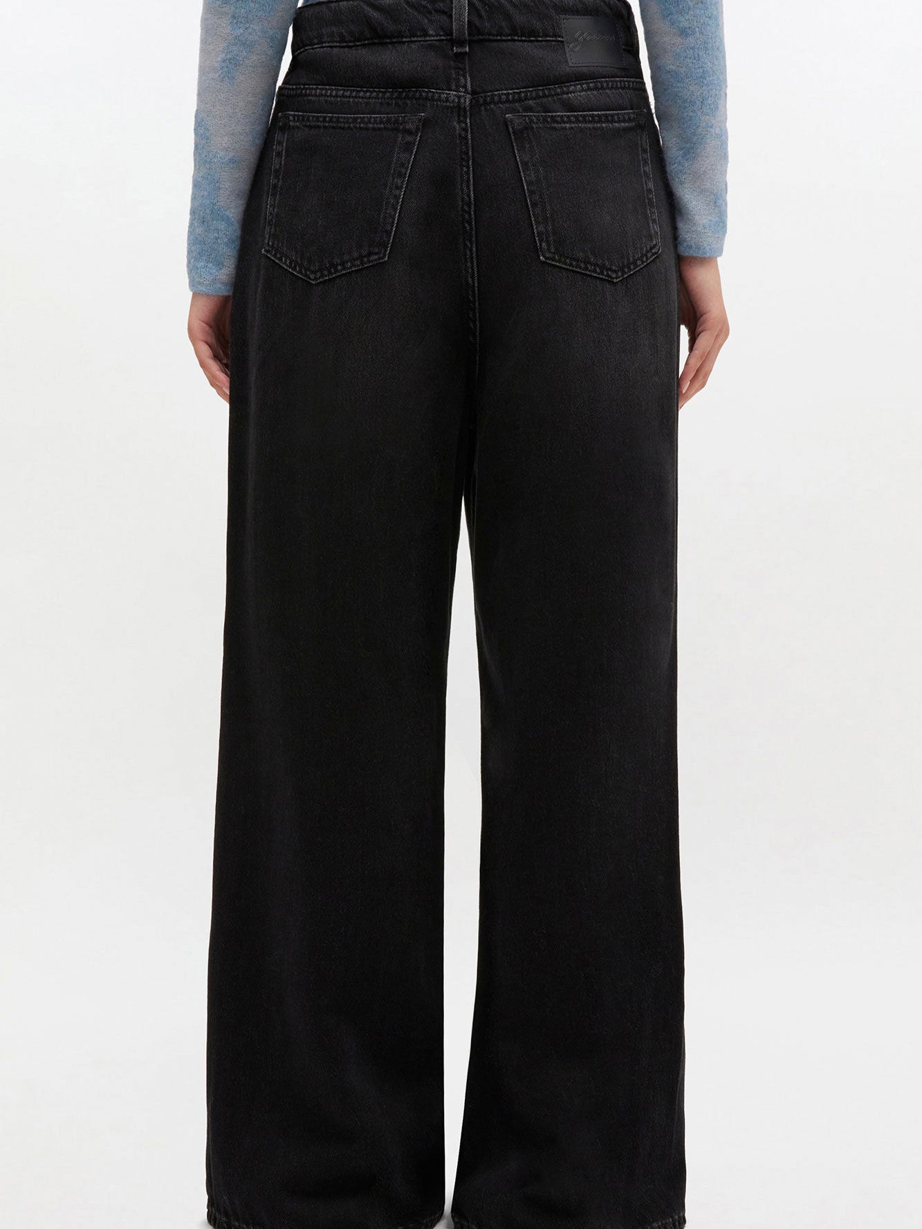 Ganni Black Washed Baggy Jeans Black Washed